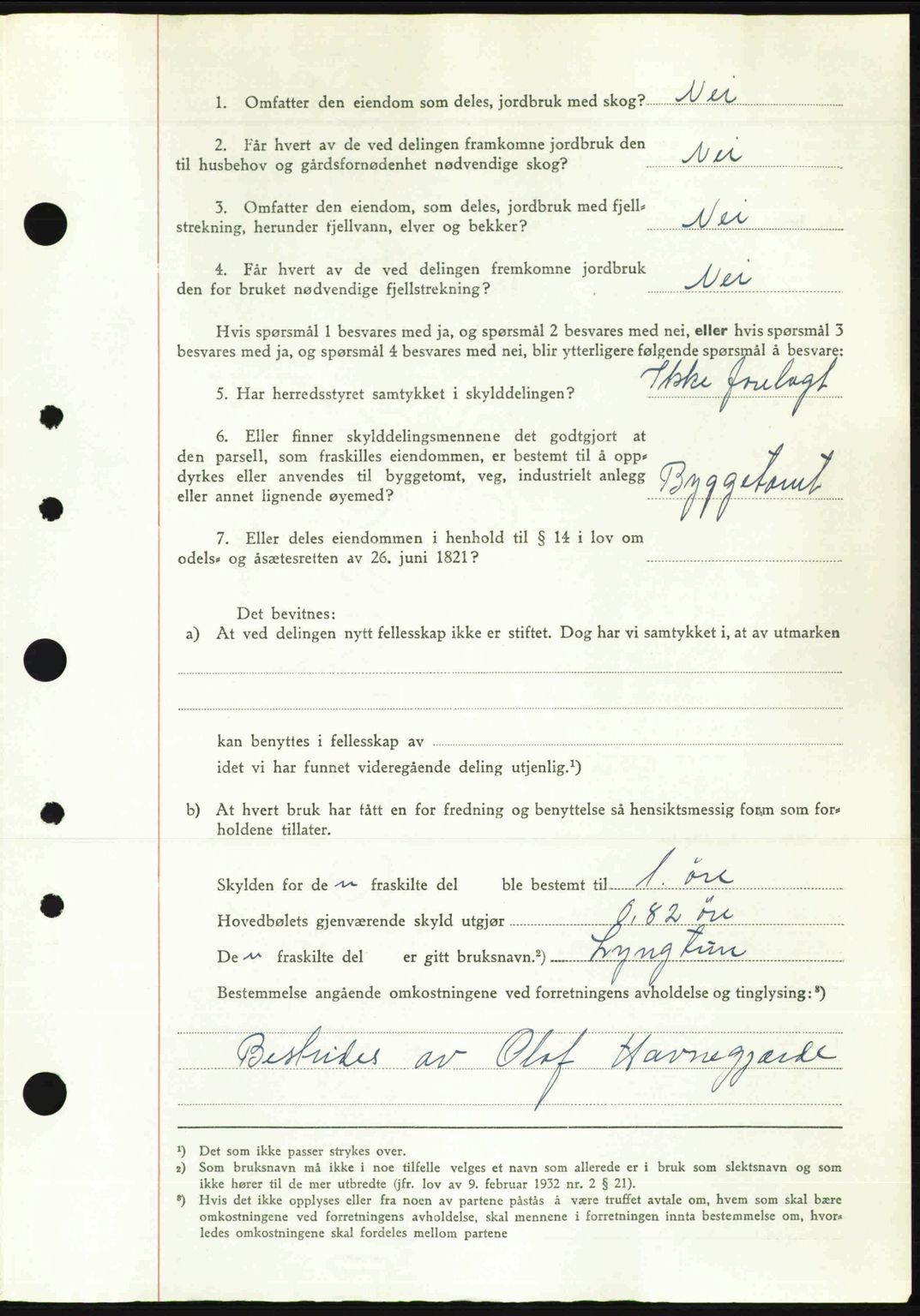 Nordre Sunnmøre sorenskriveri, AV/SAT-A-0006/1/2/2C/2Ca: Pantebok nr. A32, 1949-1949, Dagboknr: 2489/1949