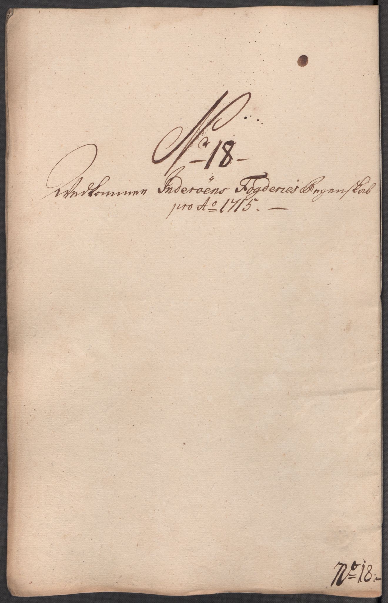 Rentekammeret inntil 1814, Reviderte regnskaper, Fogderegnskap, RA/EA-4092/R63/L4323: Fogderegnskap Inderøy, 1715, s. 234