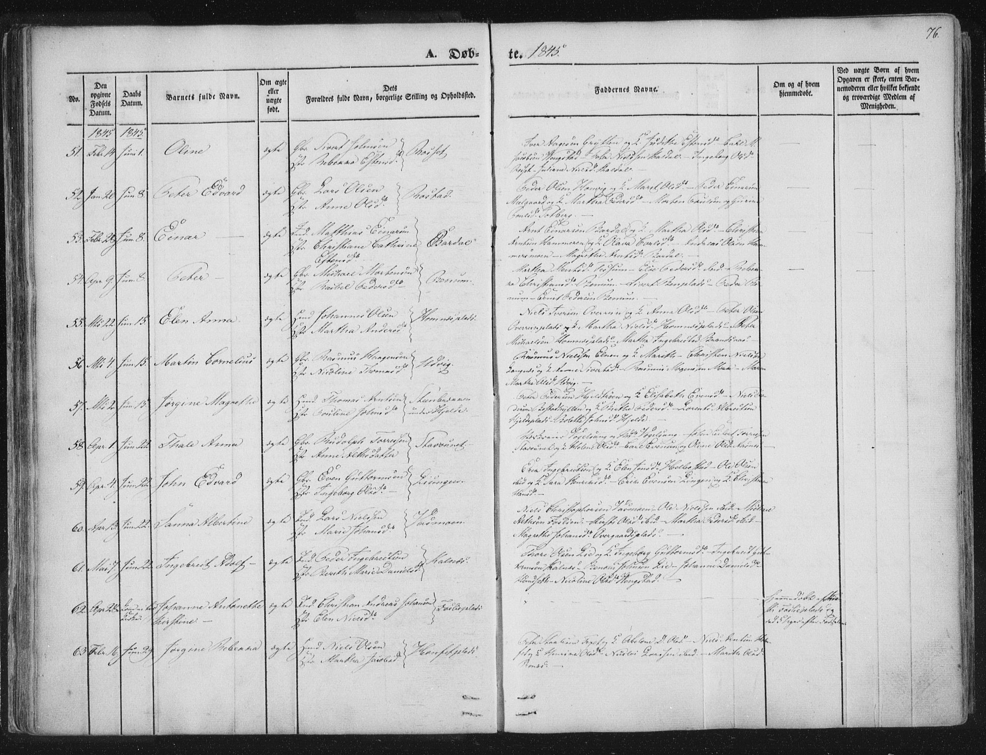 Ministerialprotokoller, klokkerbøker og fødselsregistre - Nord-Trøndelag, SAT/A-1458/741/L0392: Ministerialbok nr. 741A06, 1836-1848, s. 76