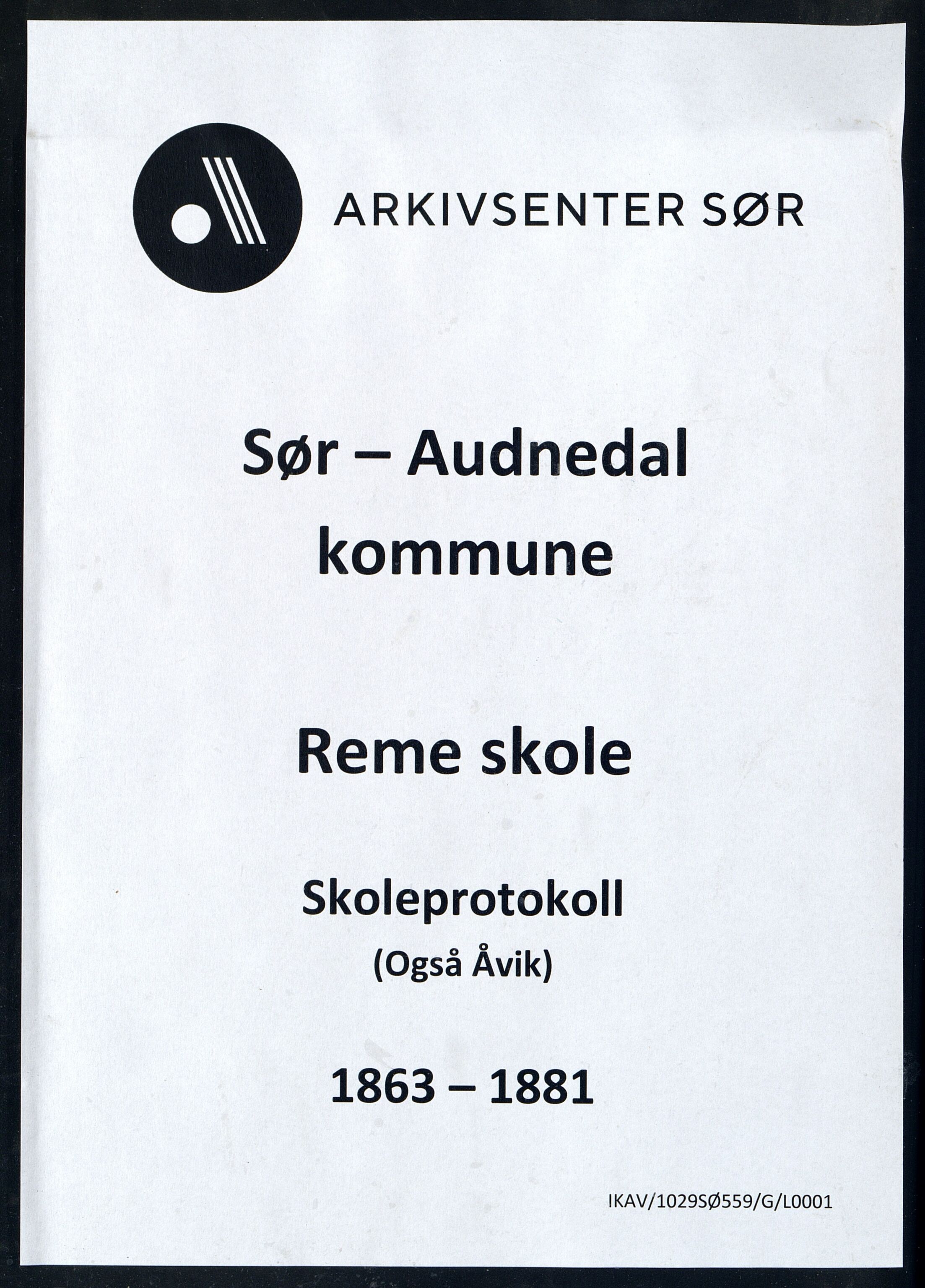 Sør-Audnedal kommune - Reme Skole, IKAV/1029SØ559/G/L0001: Skoleprotokoll, 1863-1881