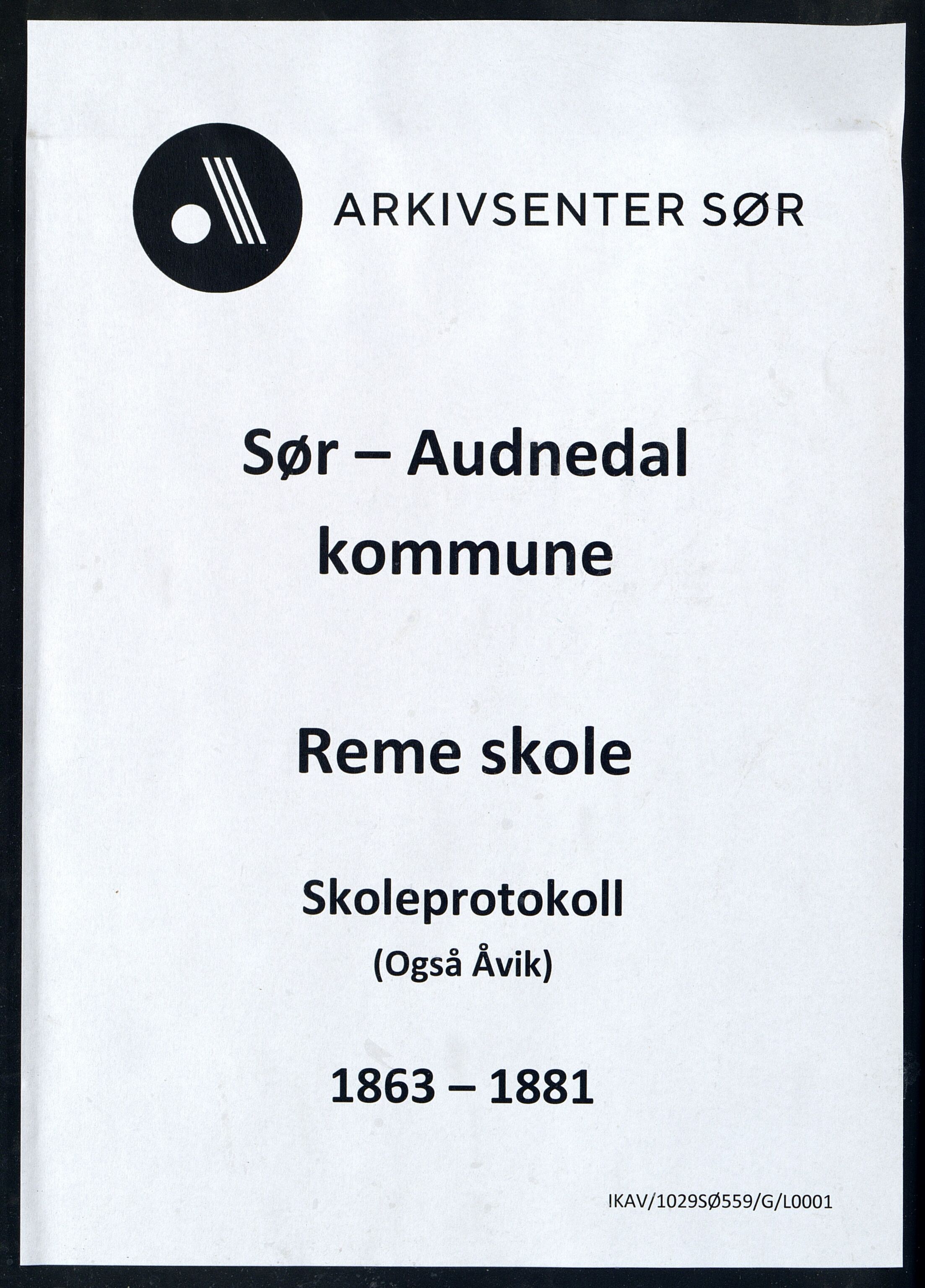 Sør-Audnedal kommune - Reme Skole, ARKSOR/1029SØ559/G/L0001: Skoleprotokoll, 1863-1881