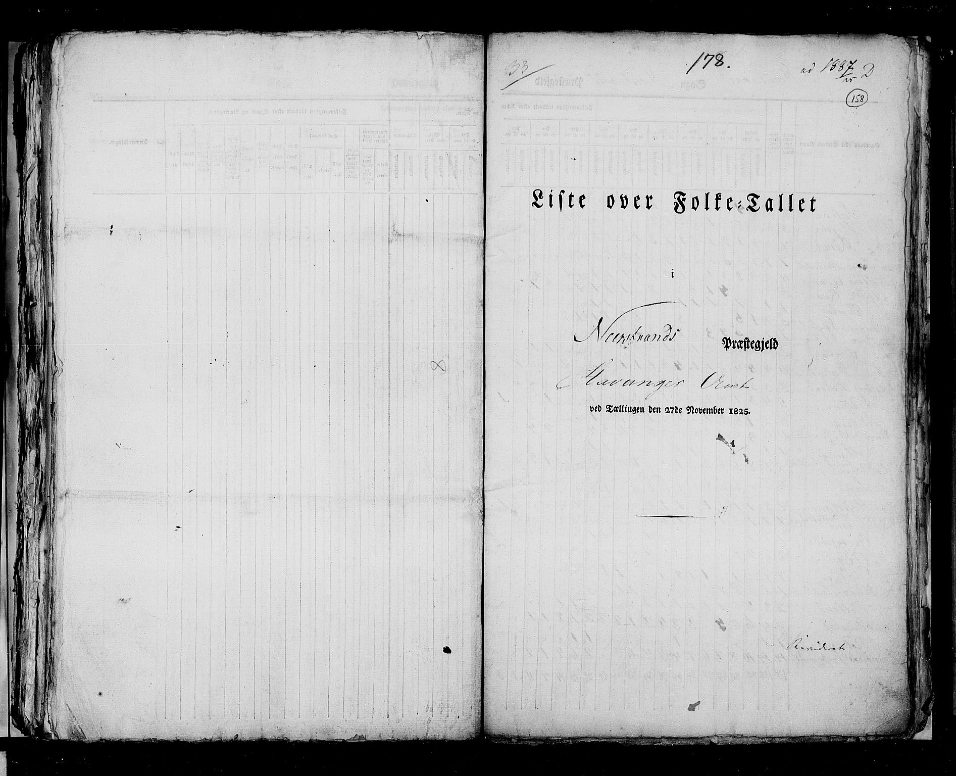 RA, Folketellingen 1825, bind 12: Stavanger amt, 1825, s. 158
