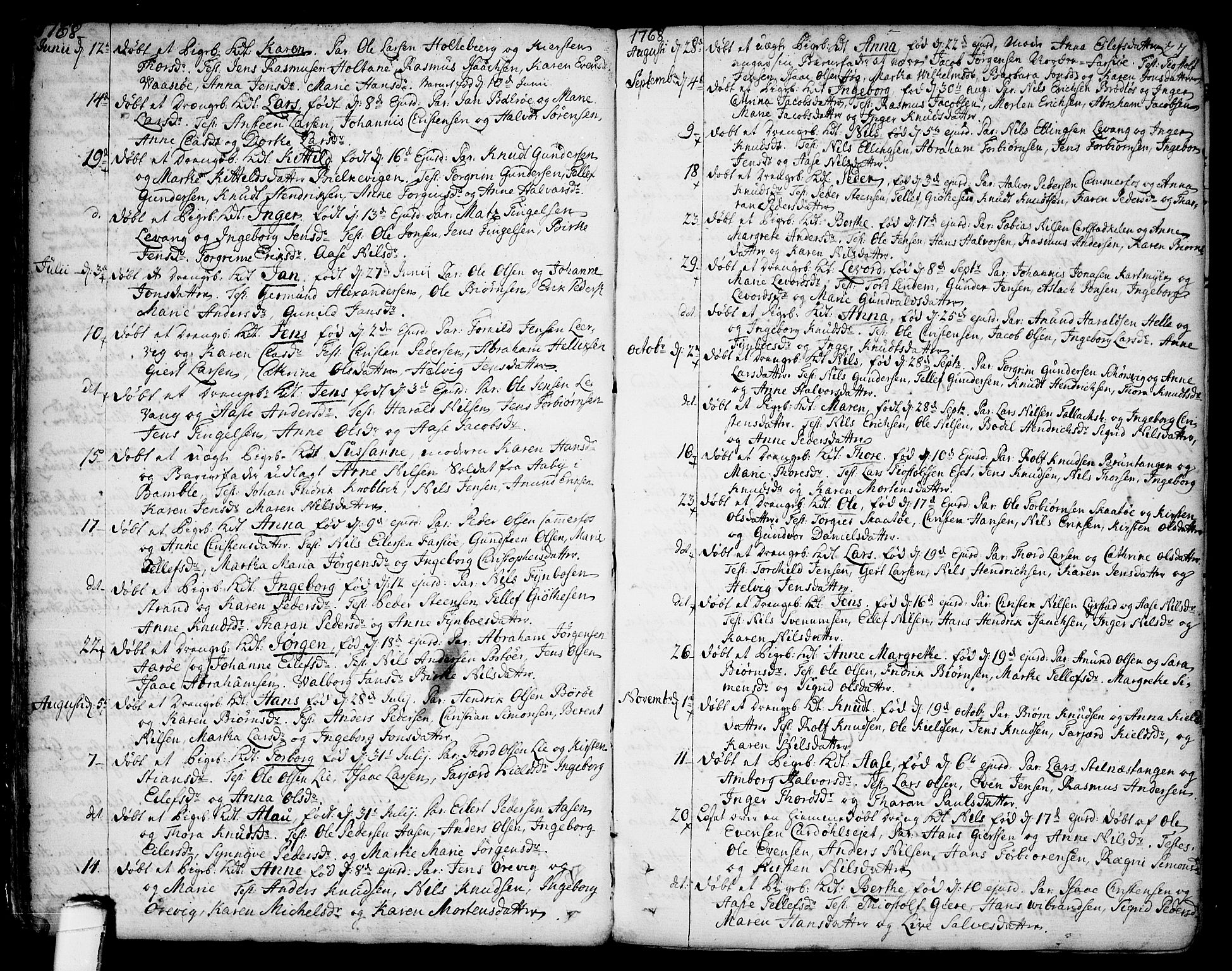 Sannidal kirkebøker, AV/SAKO-A-296/F/Fa/L0002: Ministerialbok nr. 2, 1767-1802, s. 27