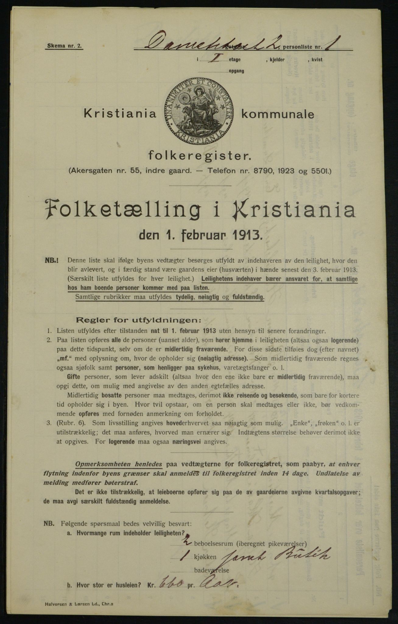 OBA, Kommunal folketelling 1.2.1913 for Kristiania, 1913, s. 14426