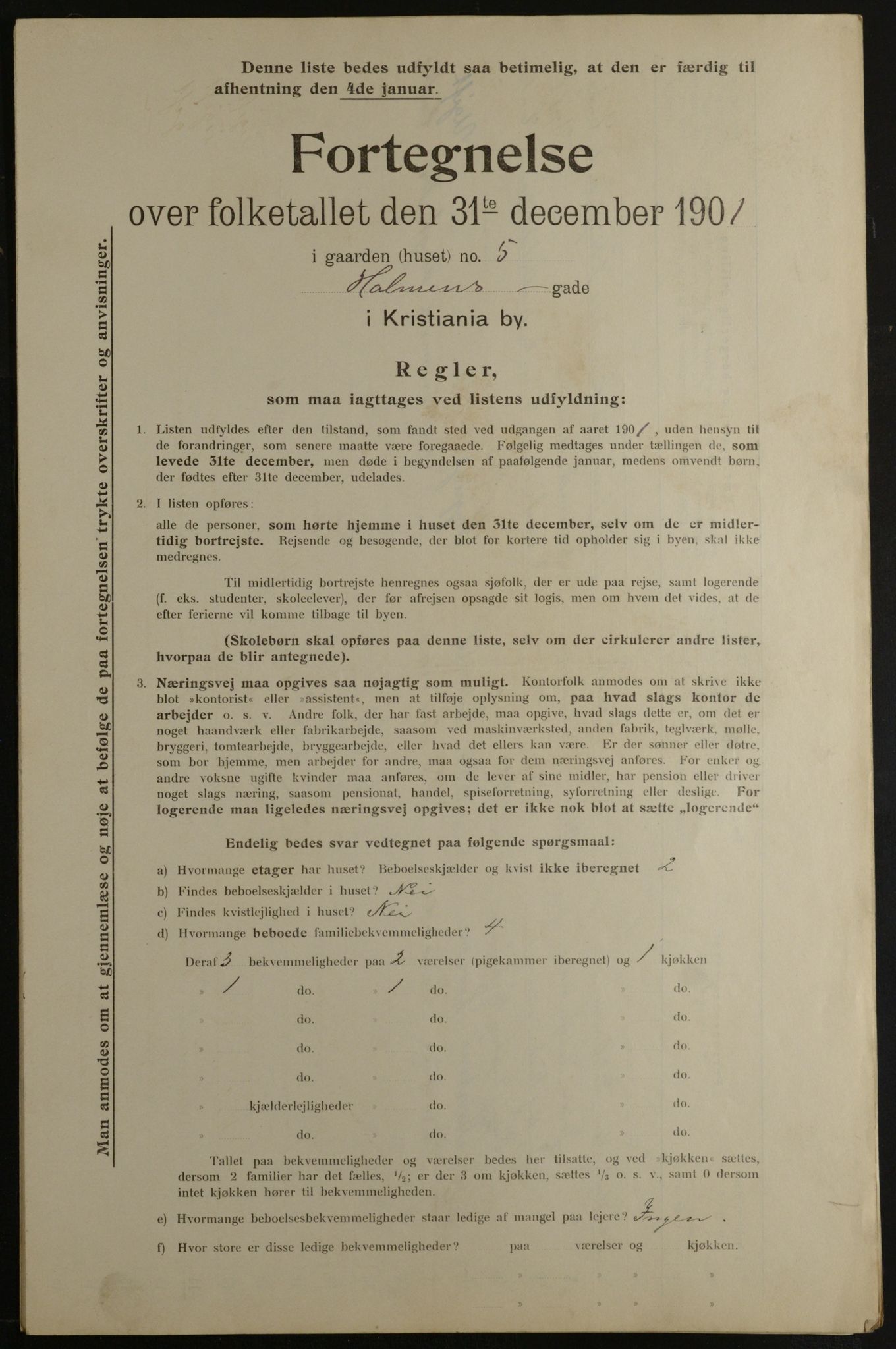 OBA, Kommunal folketelling 31.12.1901 for Kristiania kjøpstad, 1901, s. 6447