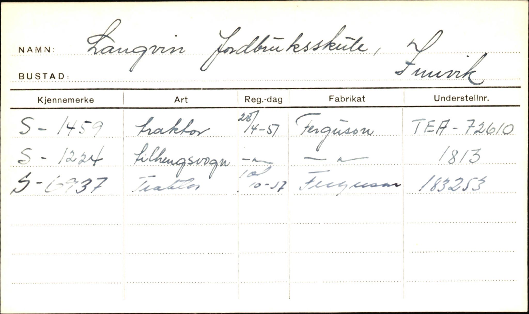 Statens vegvesen, Sogn og Fjordane vegkontor, AV/SAB-A-5301/4/F/L0001B: Eigarregister Fjordane til 1.6.1961, 1930-1961, s. 431