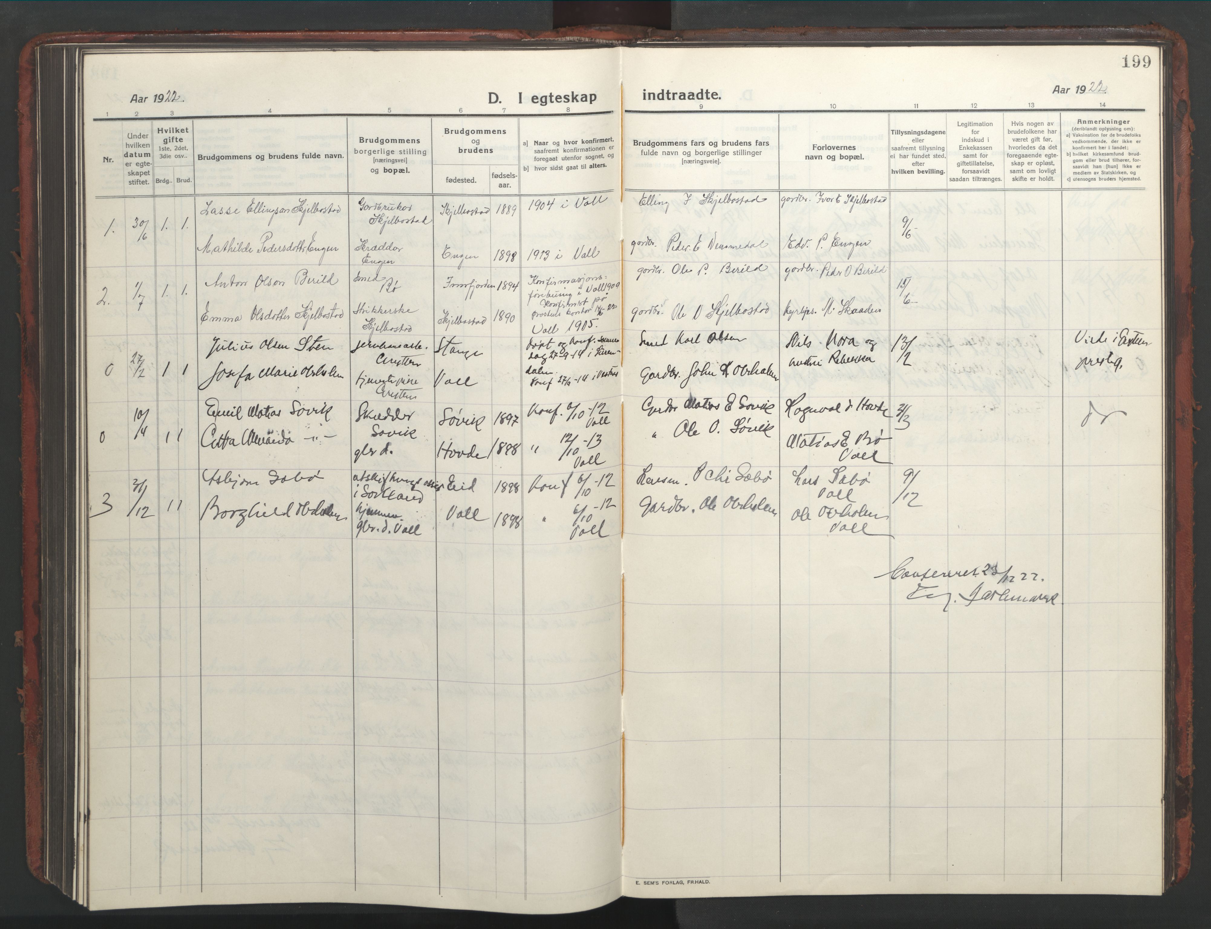 Ministerialprotokoller, klokkerbøker og fødselsregistre - Møre og Romsdal, SAT/A-1454/543/L0565: Klokkerbok nr. 543C03, 1916-1955, s. 199