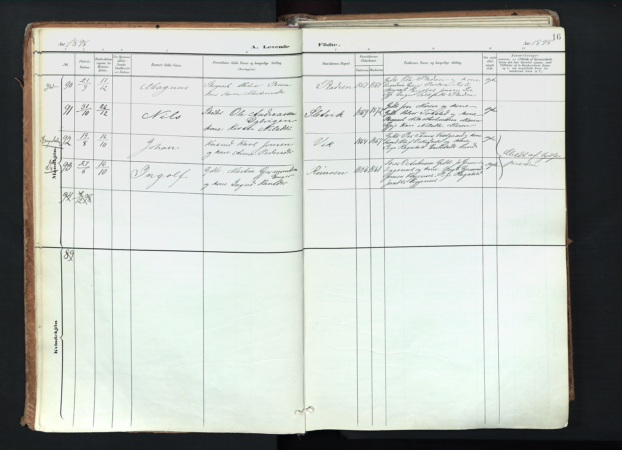 Trysil prestekontor, AV/SAH-PREST-046/H/Ha/Haa/L0012: Ministerialbok nr. 12, 1898-1917, s. 16