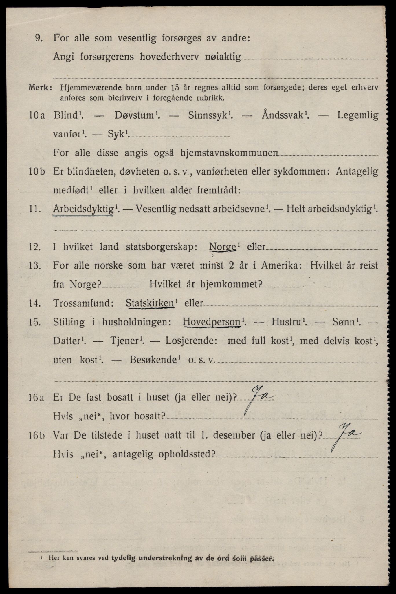 SAST, Folketelling 1920 for 1155 Vats herred, 1920, s. 2340