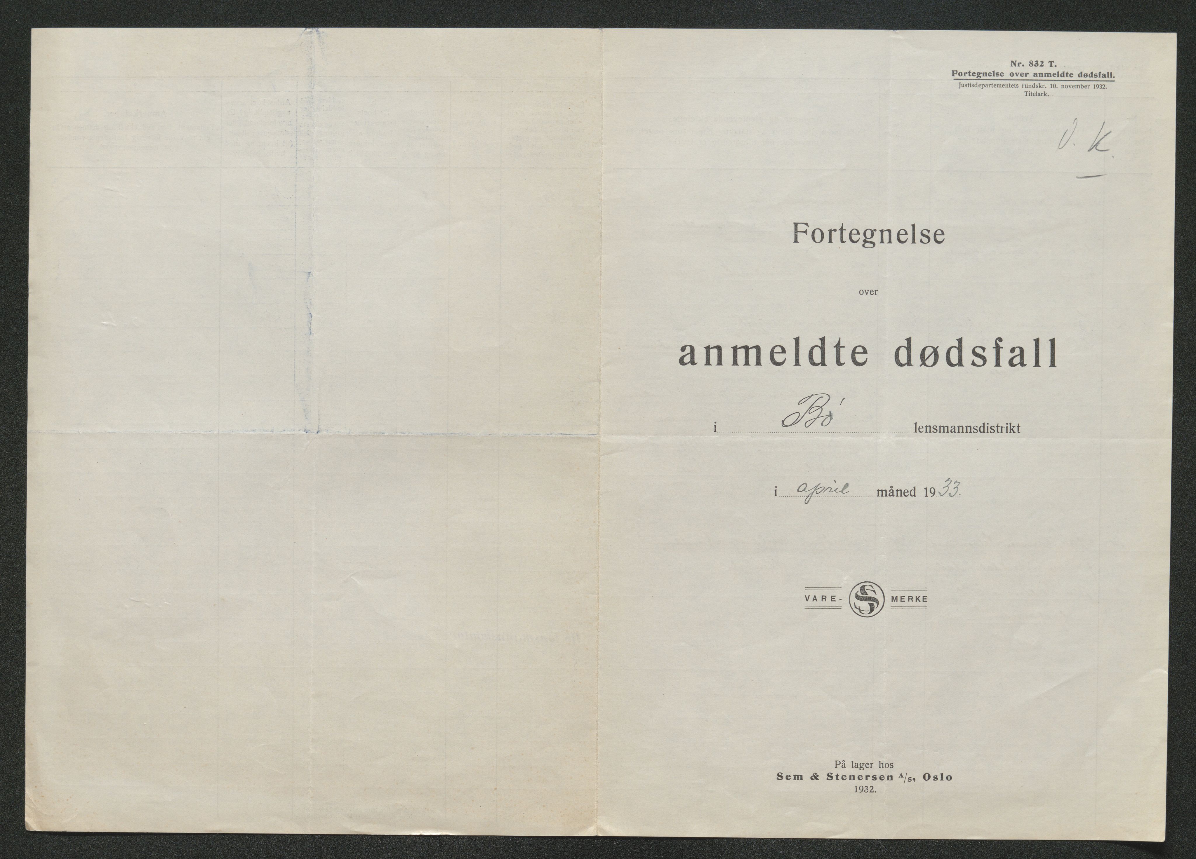 Nedre Telemark sorenskriveri, SAKO/A-135/H/Ha/Hab/L0008: Dødsfallsfortegnelser
, 1931-1935, s. 827