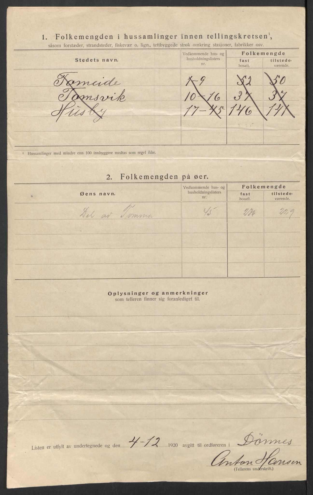 SAT, Folketelling 1920 for 1827 Dønnes herred, 1920, s. 14