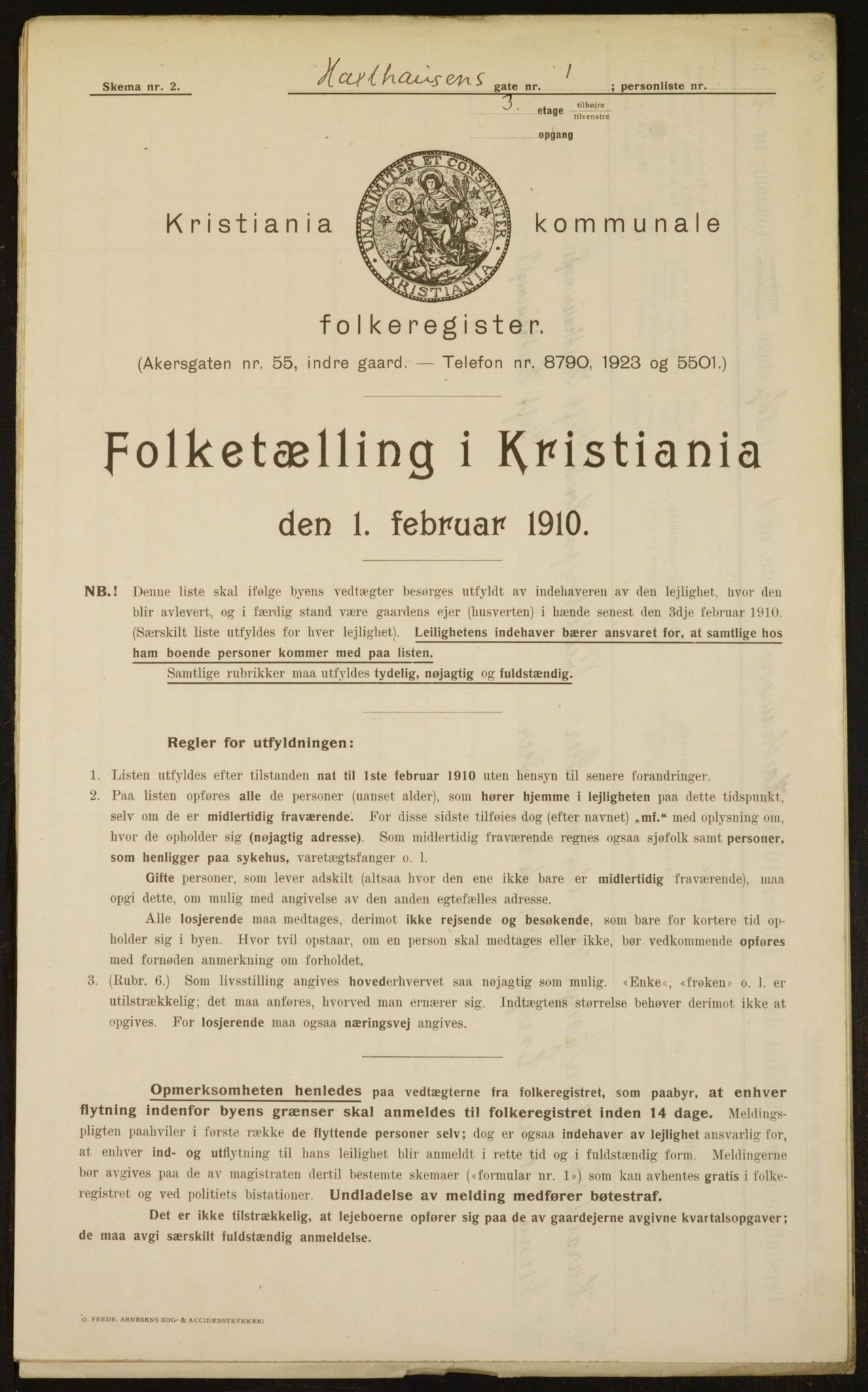 OBA, Kommunal folketelling 1.2.1910 for Kristiania, 1910, s. 34398