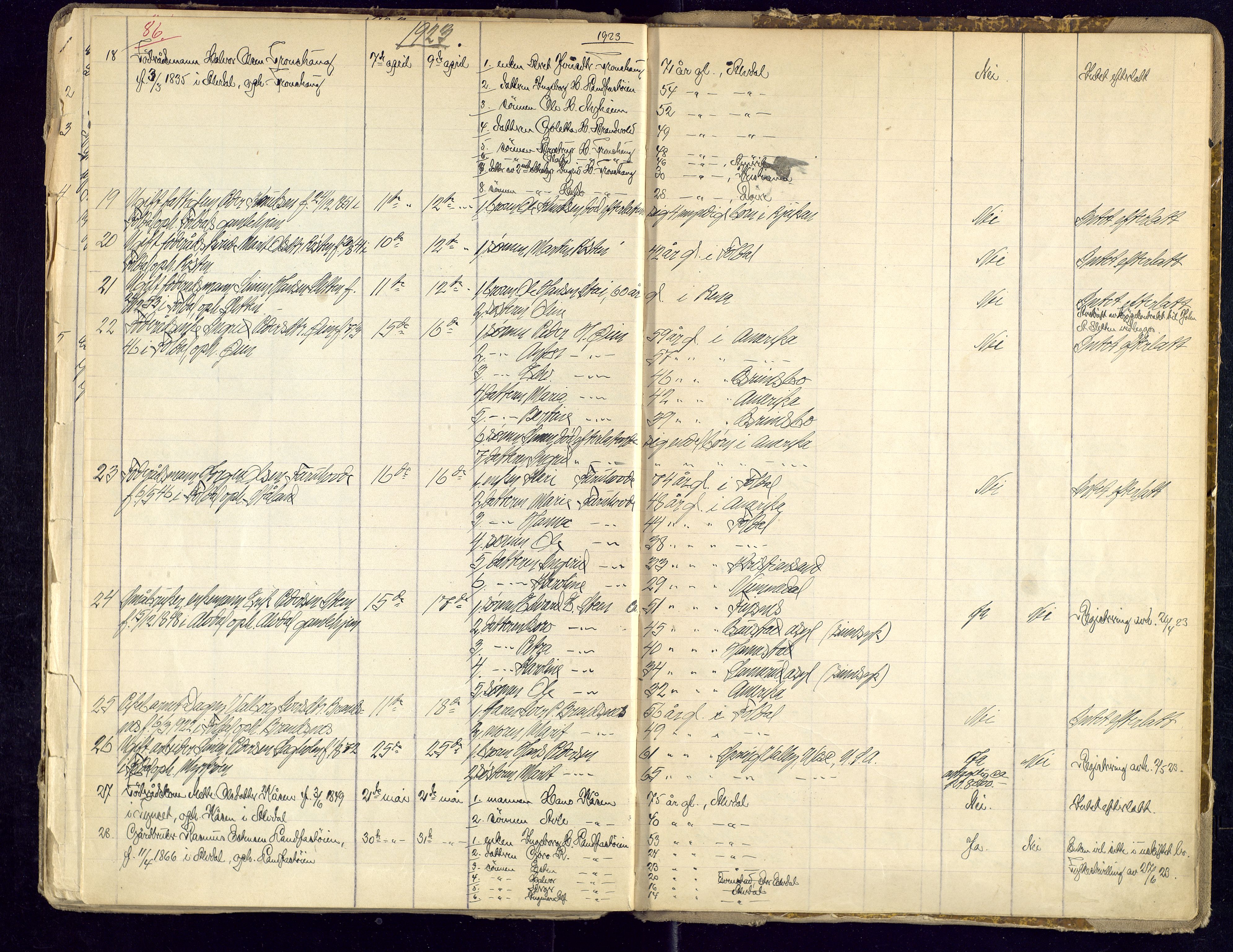 Alvdal og Folldal lensmannskontor, AV/SAH-LHA-007/H/Ha/L0002: Dødsfallsprotokoll, 1900-1924, s. 86