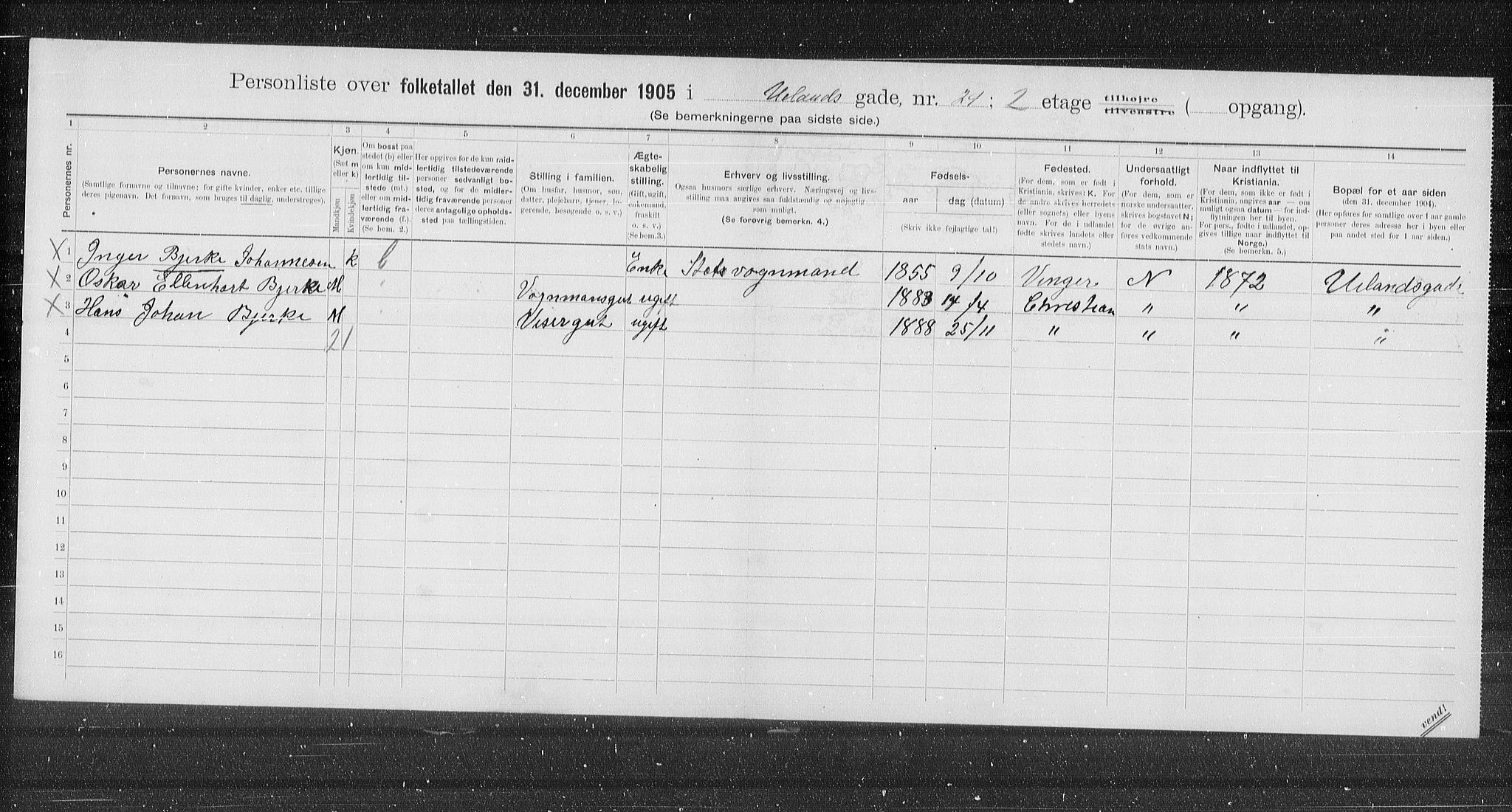OBA, Kommunal folketelling 31.12.1905 for Kristiania kjøpstad, 1905, s. 62317