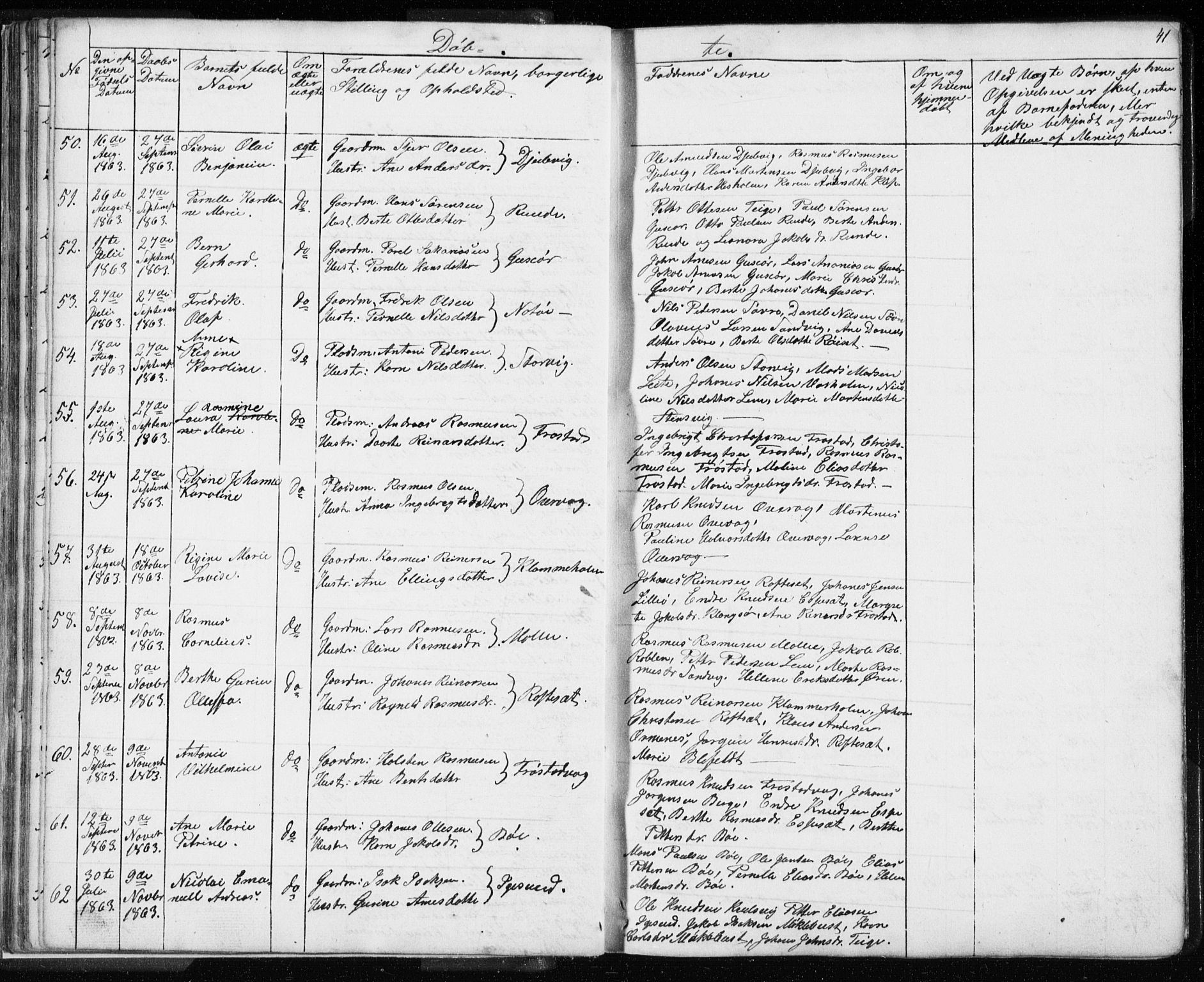 Ministerialprotokoller, klokkerbøker og fødselsregistre - Møre og Romsdal, AV/SAT-A-1454/507/L0079: Klokkerbok nr. 507C02, 1854-1877, s. 41