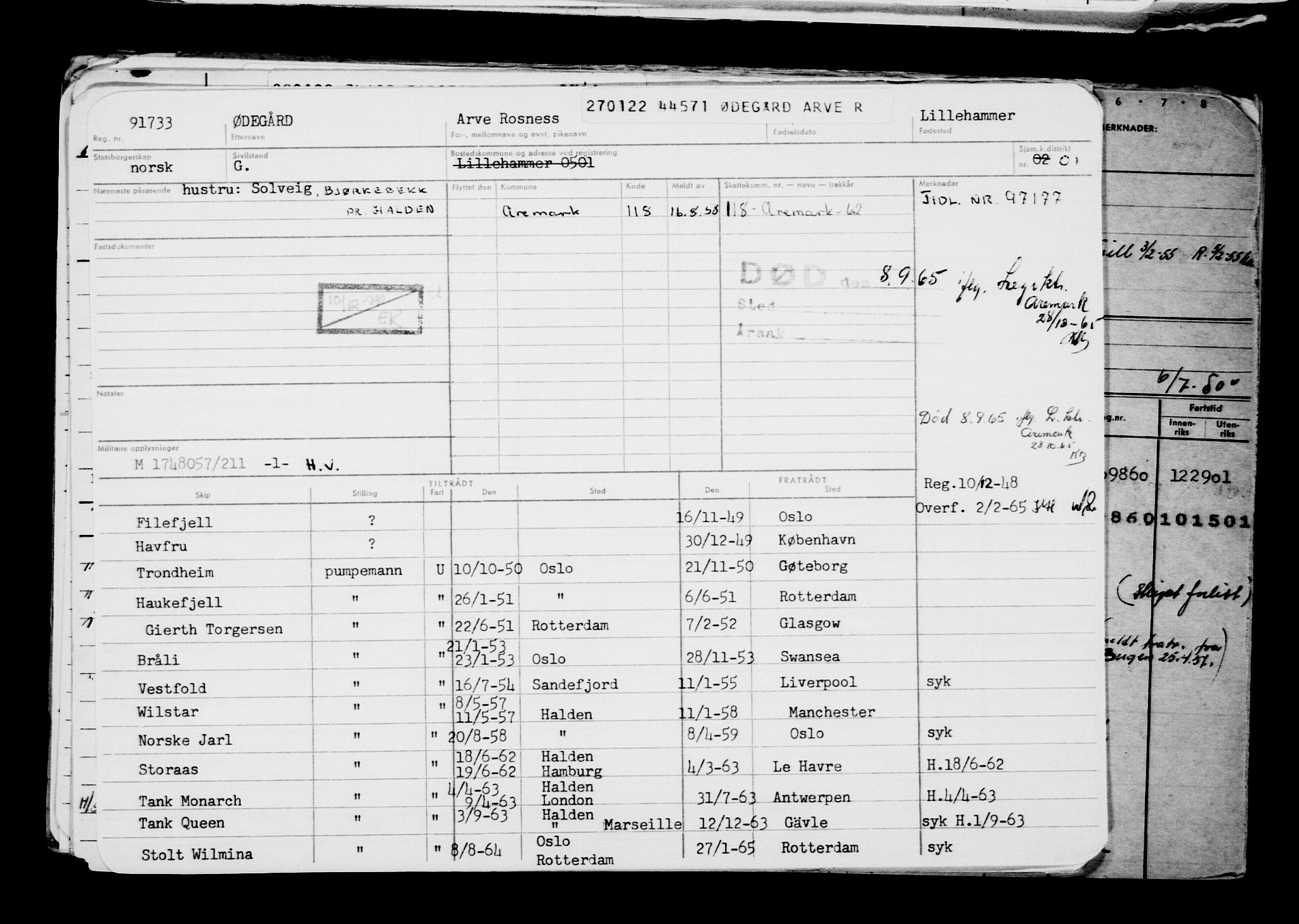 Direktoratet for sjømenn, AV/RA-S-3545/G/Gb/L0202: Hovedkort, 1922, s. 391