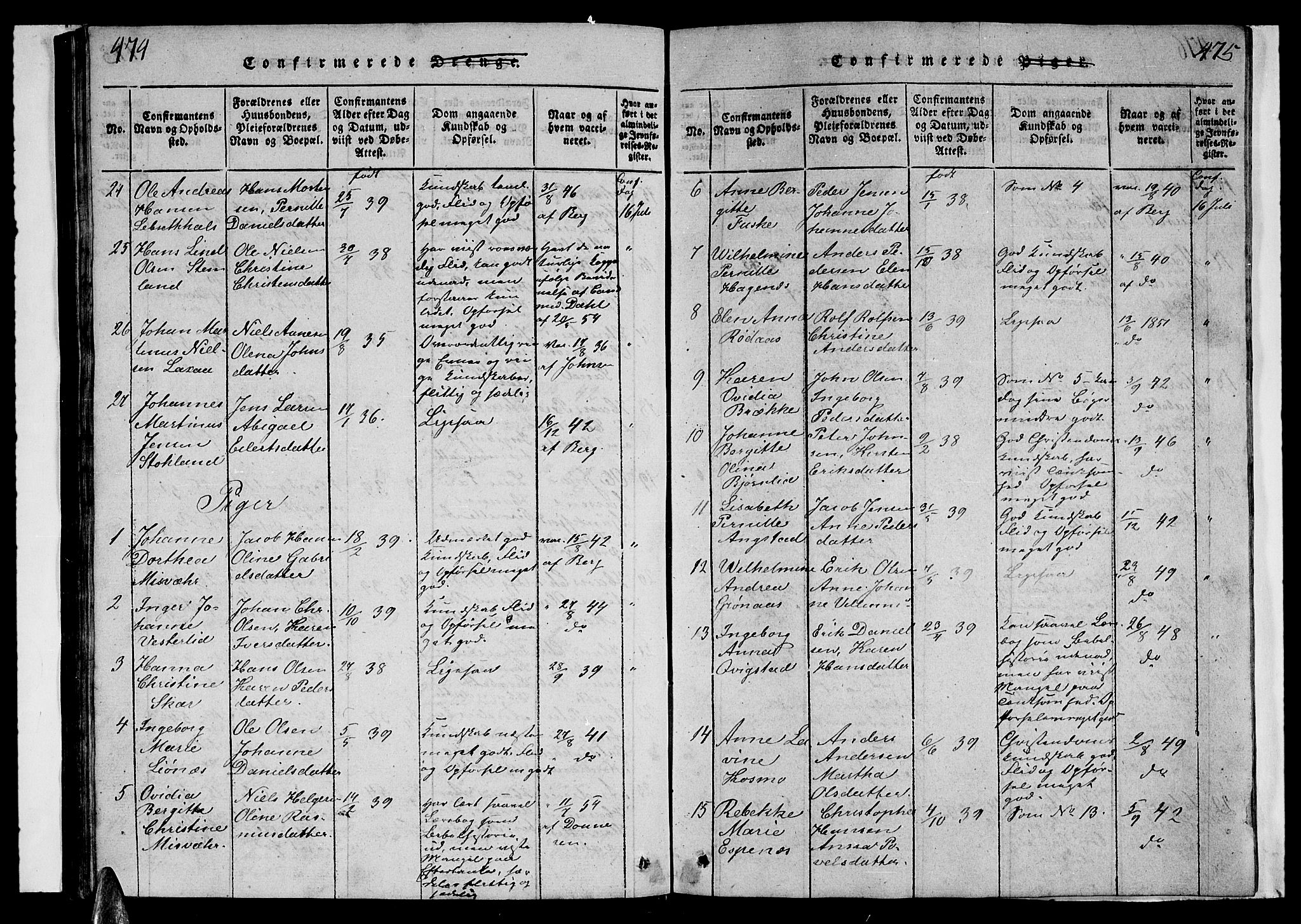 Ministerialprotokoller, klokkerbøker og fødselsregistre - Nordland, AV/SAT-A-1459/852/L0752: Klokkerbok nr. 852C03, 1840-1855, s. 474-475