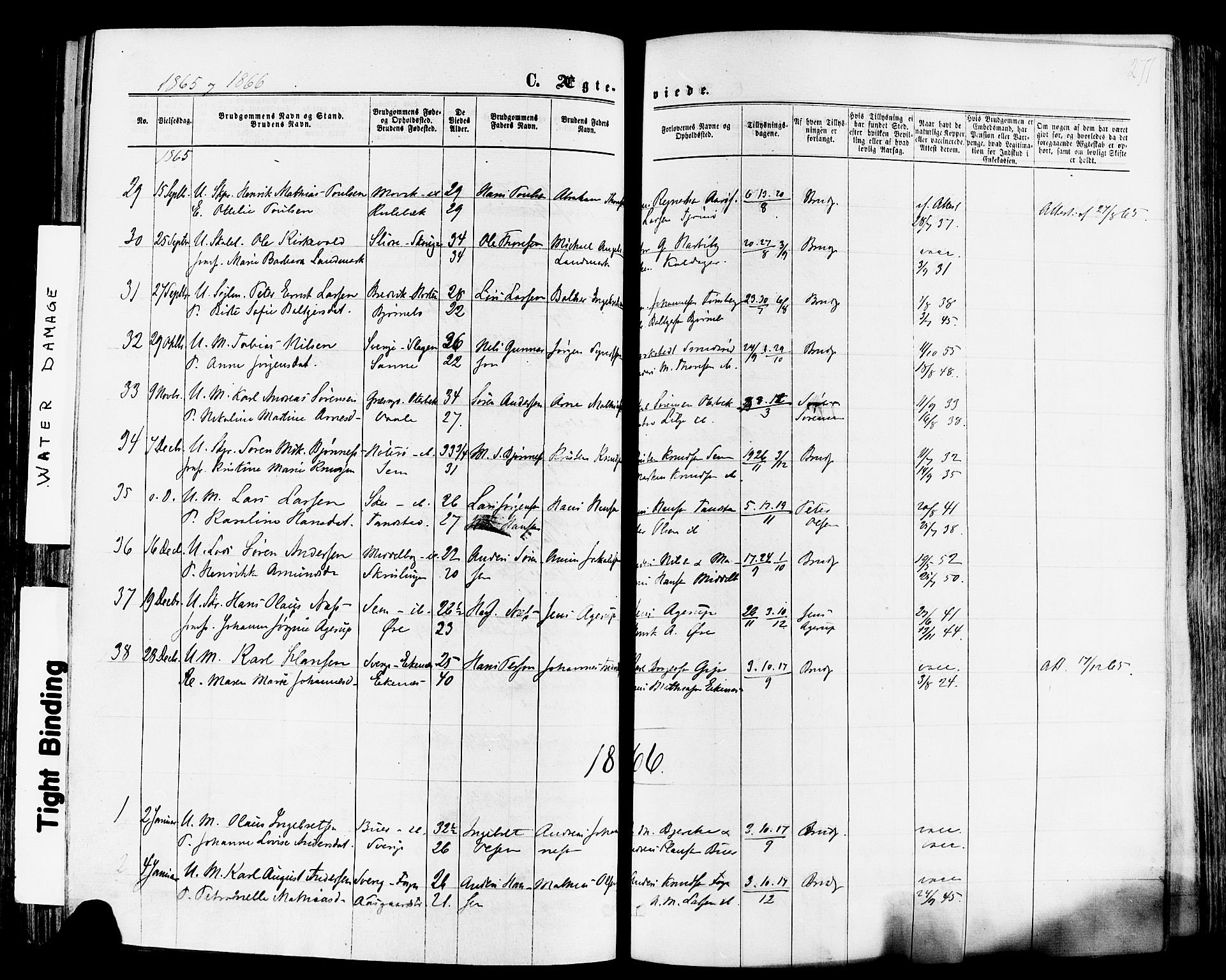 Nøtterøy kirkebøker, AV/SAKO-A-354/F/Fa/L0007: Ministerialbok nr. I 7, 1865-1877, s. 271