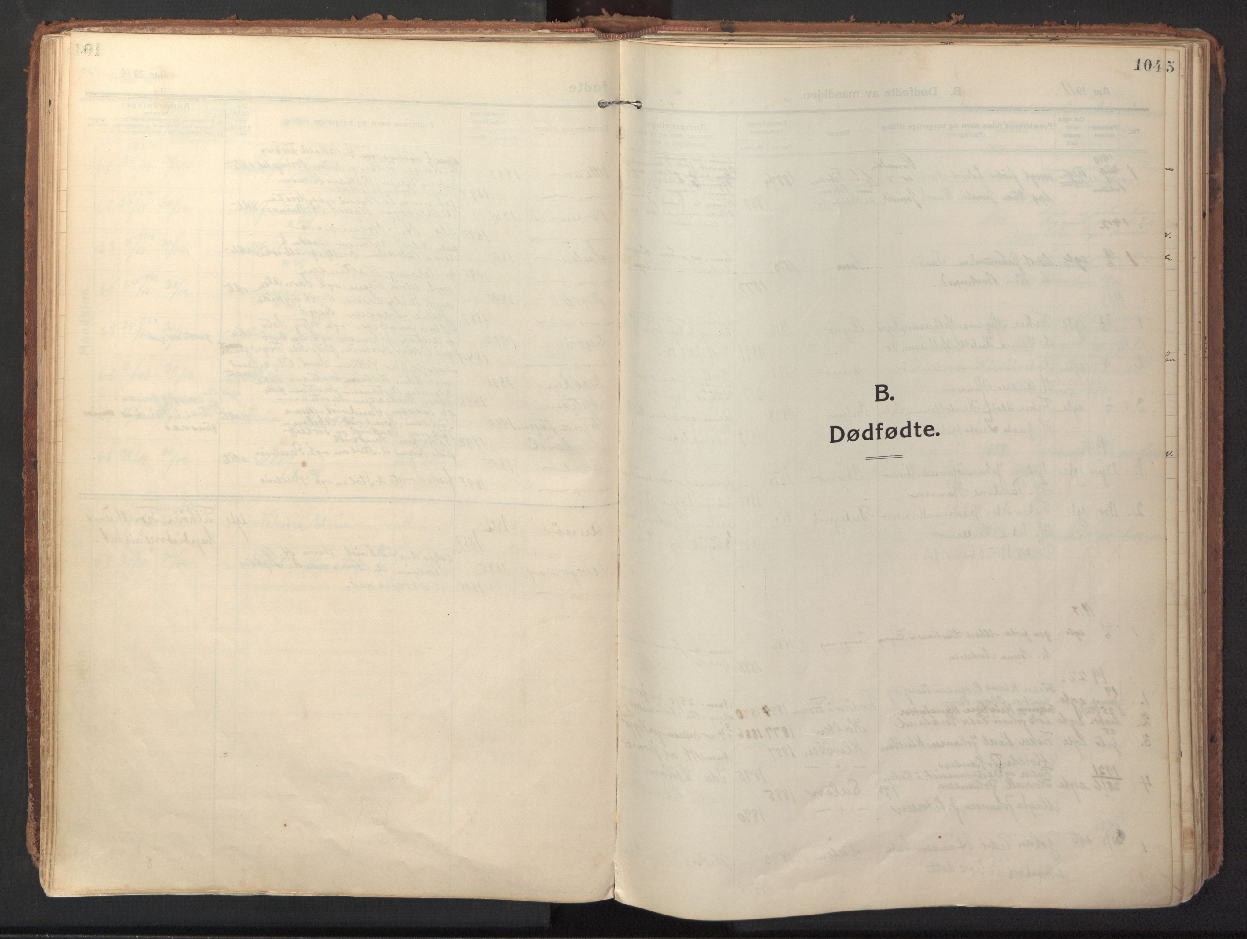 Ministerialprotokoller, klokkerbøker og fødselsregistre - Sør-Trøndelag, AV/SAT-A-1456/640/L0581: Ministerialbok nr. 640A06, 1910-1924, s. 104