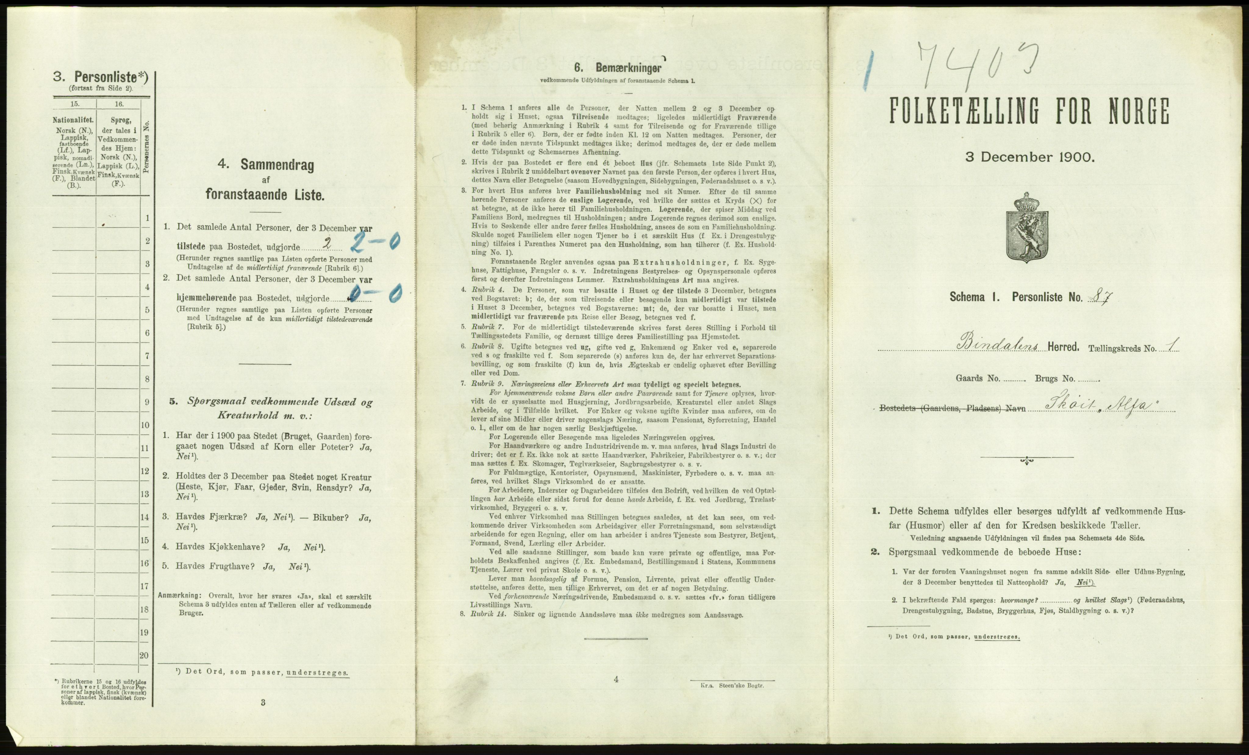 RA, Folketelling 1900 - skipslister med personlister for skip i norske havner, utenlandske havner og til havs, 1900, s. 2833