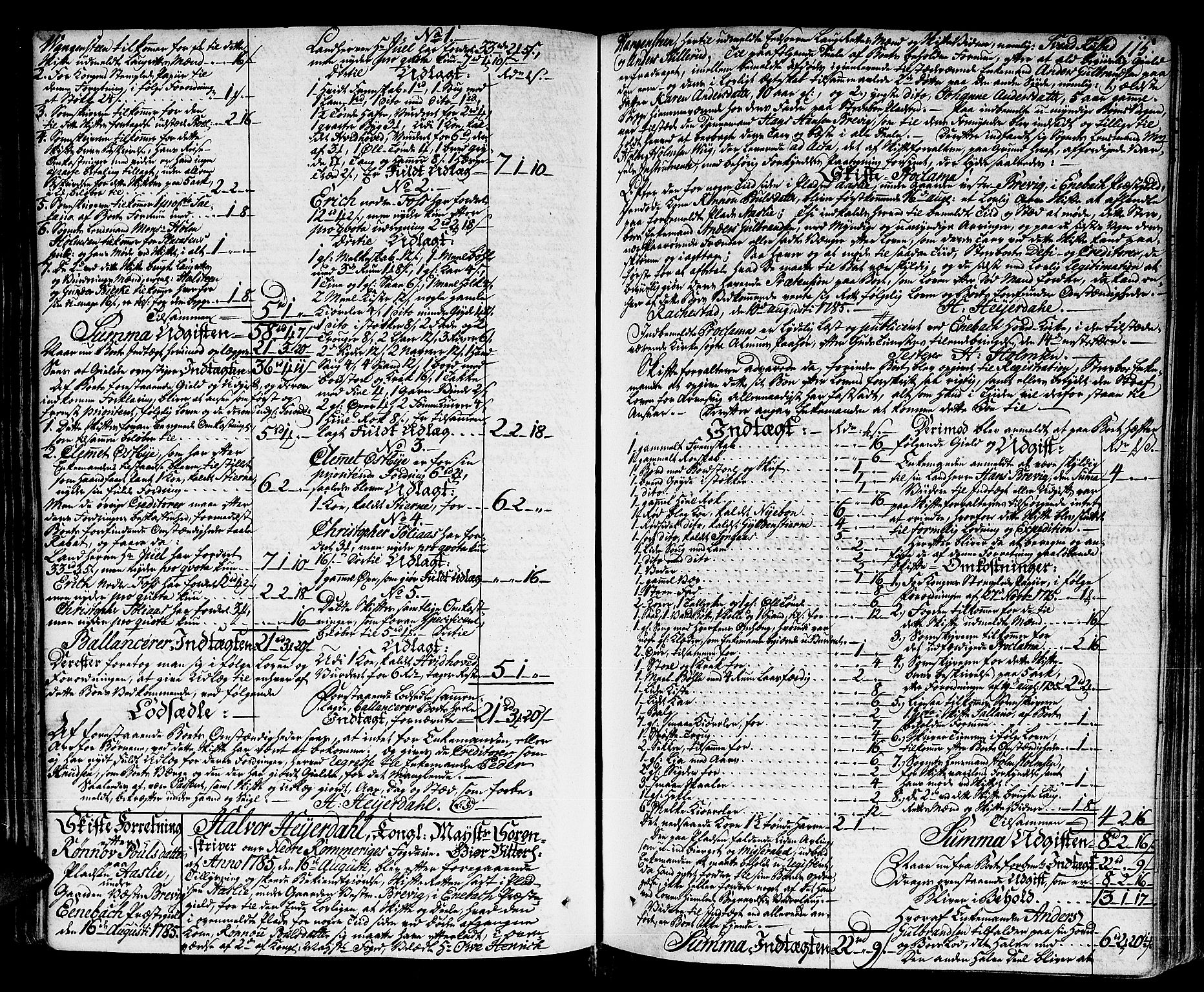 Nedre Romerike sorenskriveri, SAO/A-10469/H/Hd/Hda/L0013a: Skifteprotokoll, 1784-1790, s. 114b-115a