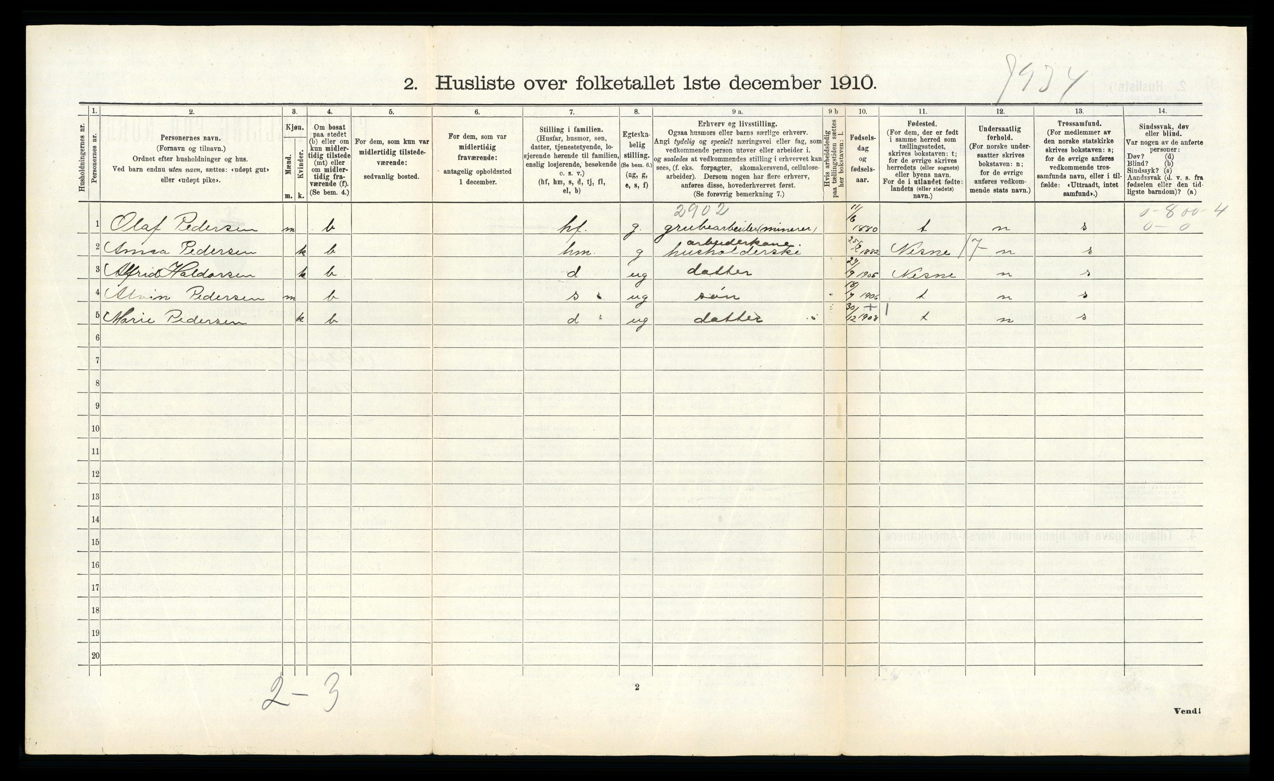 RA, Folketelling 1910 for 1833 Mo herred, 1910, s. 1532