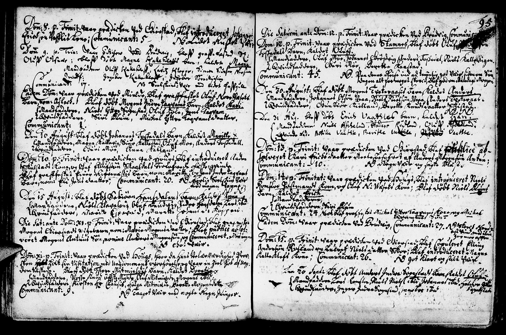 Haus sokneprestembete, AV/SAB-A-75601/H/Haa: Ministerialbok nr. A 1, 1691-1712, s. 95