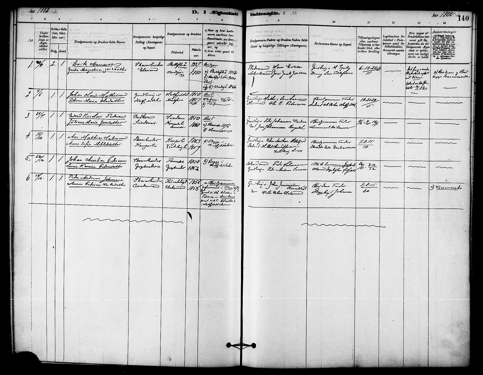 Ministerialprotokoller, klokkerbøker og fødselsregistre - Nordland, SAT/A-1459/823/L0325: Ministerialbok nr. 823A02, 1878-1898, s. 140