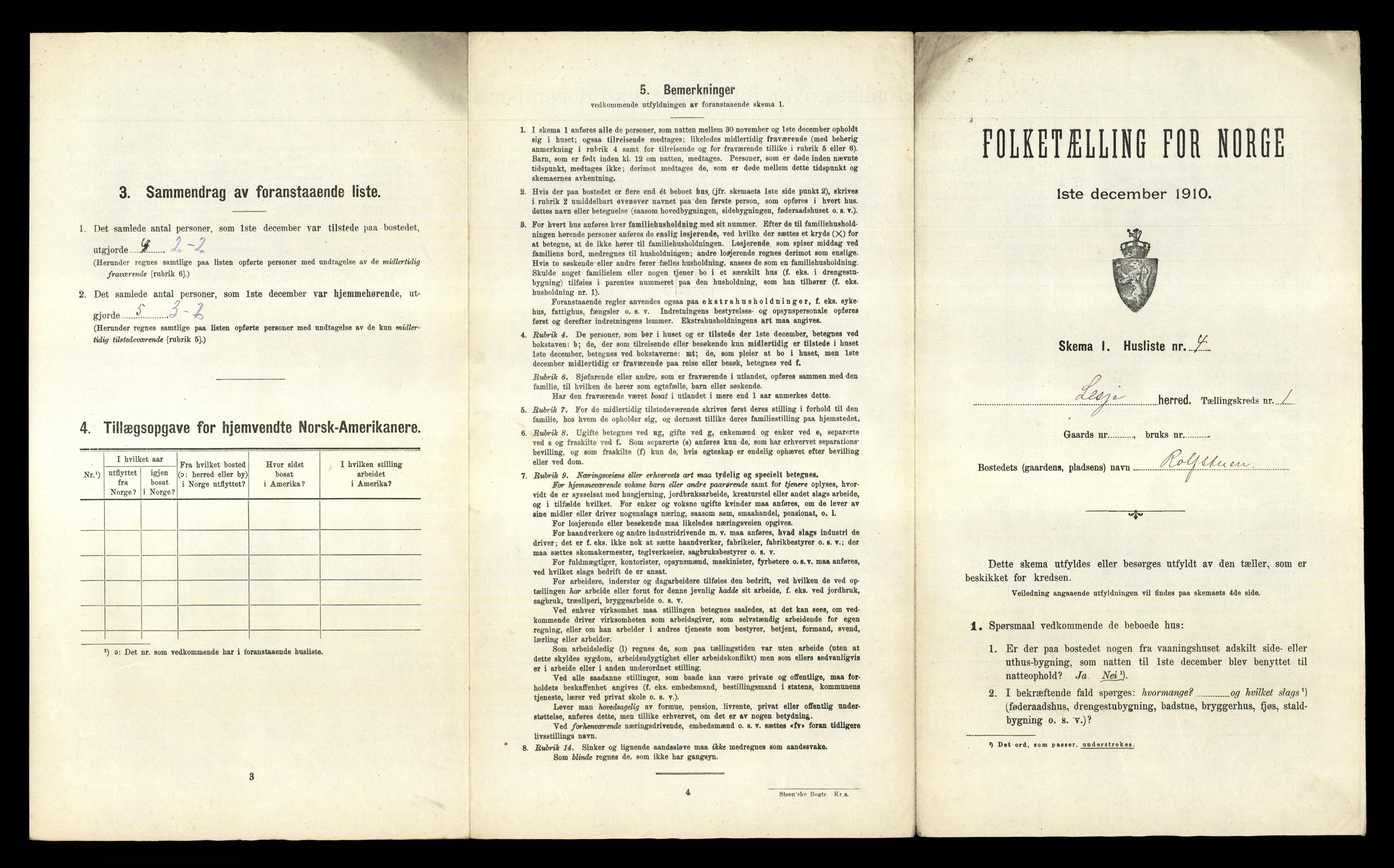 RA, Folketelling 1910 for 0512 Lesja herred, 1910, s. 35