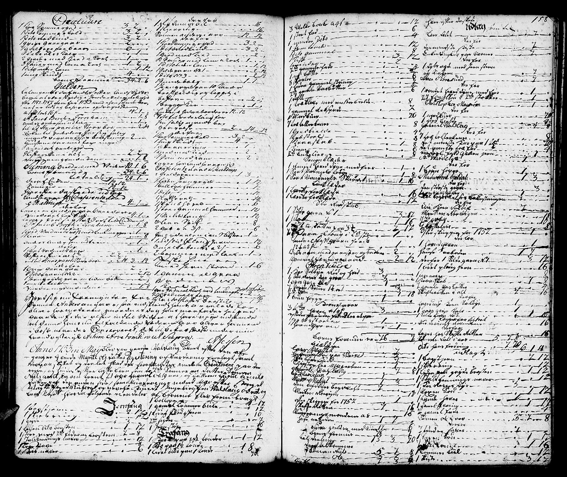 Fosen sorenskriveri, AV/SAT-A-1107/1/3/3A/L0009: Skifteprotokoll nr. 9a, 1751-1763, s. 157b-158a