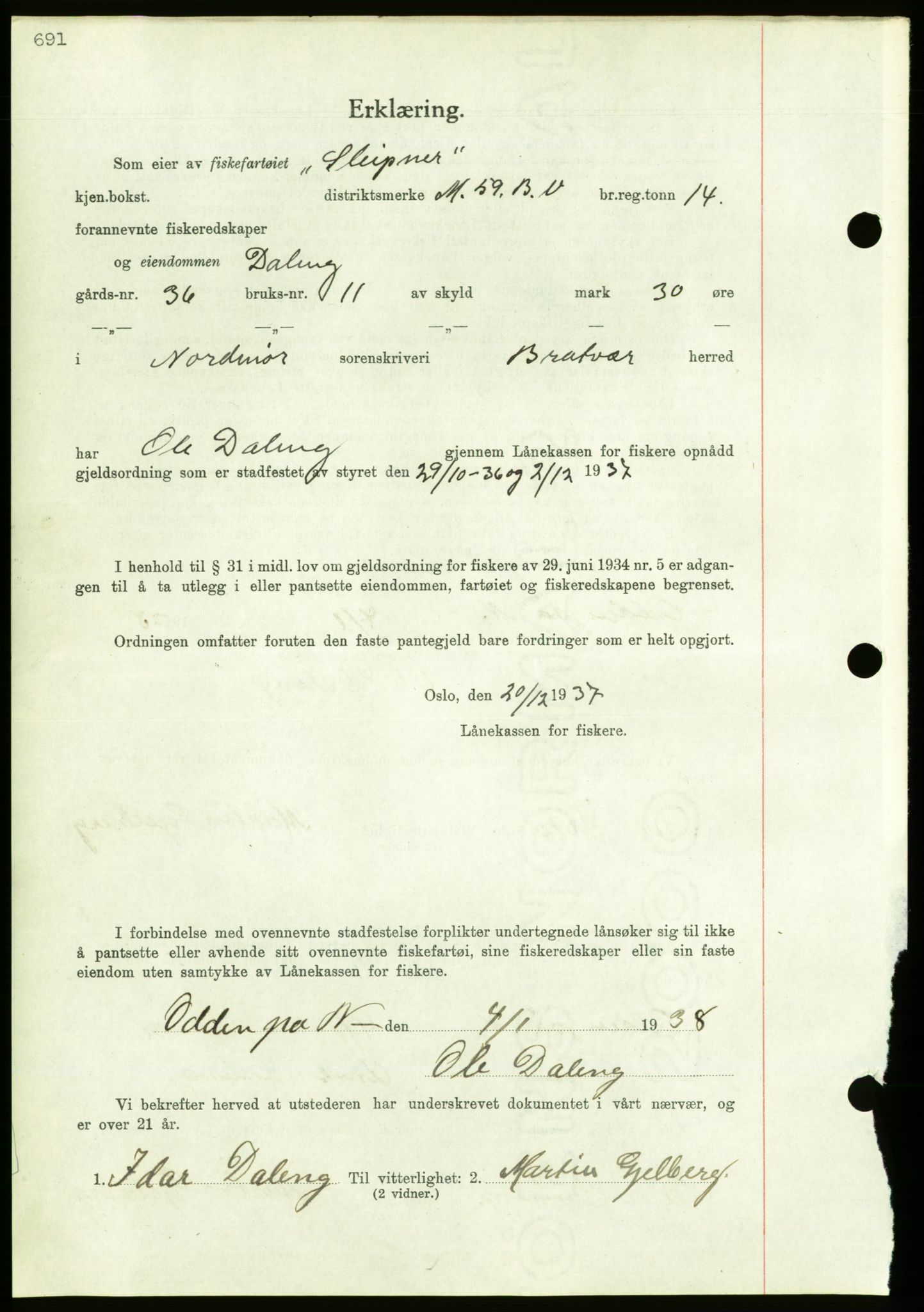 Nordmøre sorenskriveri, AV/SAT-A-4132/1/2/2Ca/L0092: Pantebok nr. B82, 1937-1938, Dagboknr: 314/1938