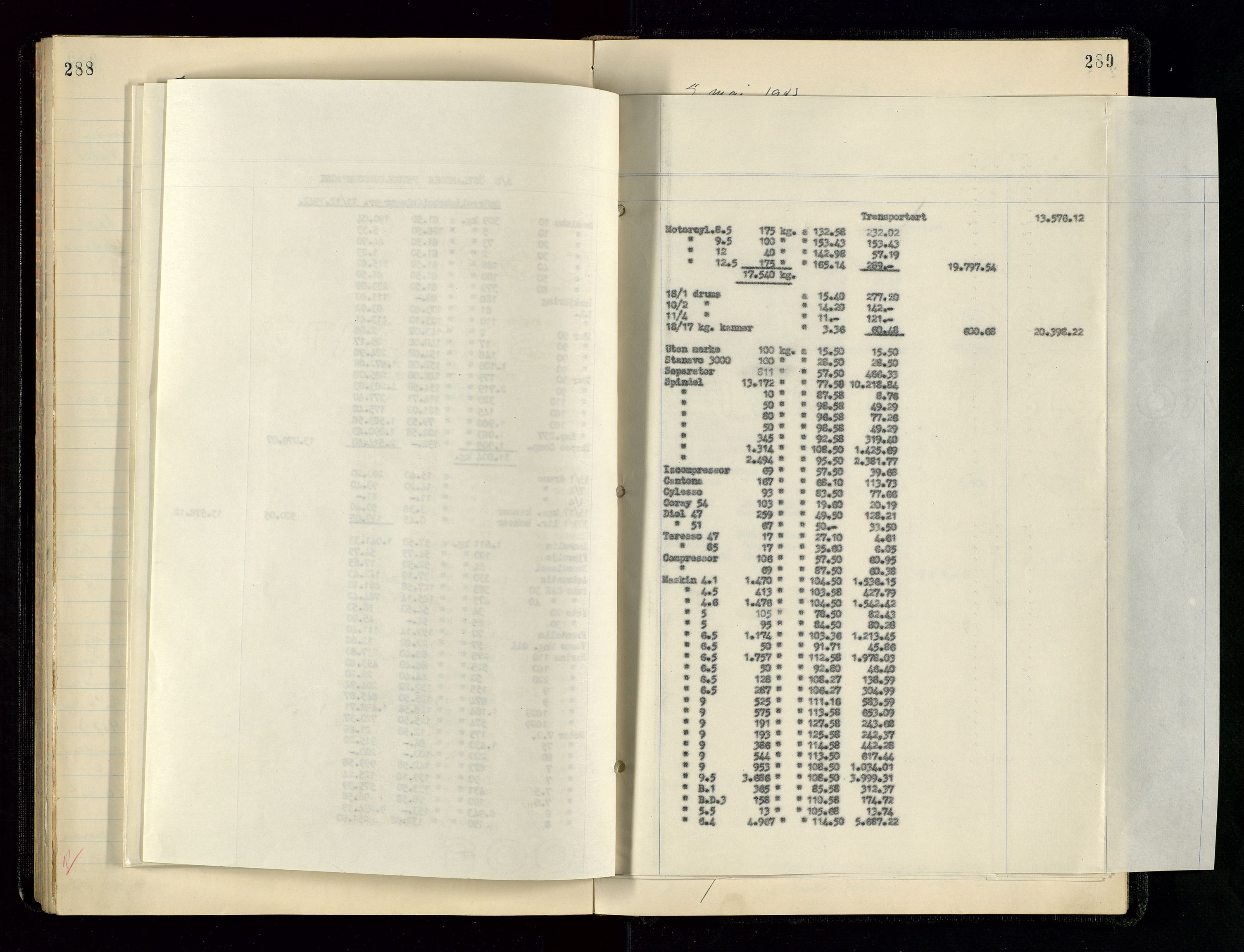 PA 1534 - Østlandske Petroleumscompagni A/S, AV/SAST-A-101954/A/Aa/L0004/0003: Direksjonsprotokoller / Den Administrerende Direksjon alle selskaper (referatprotokoll), 1936-1943