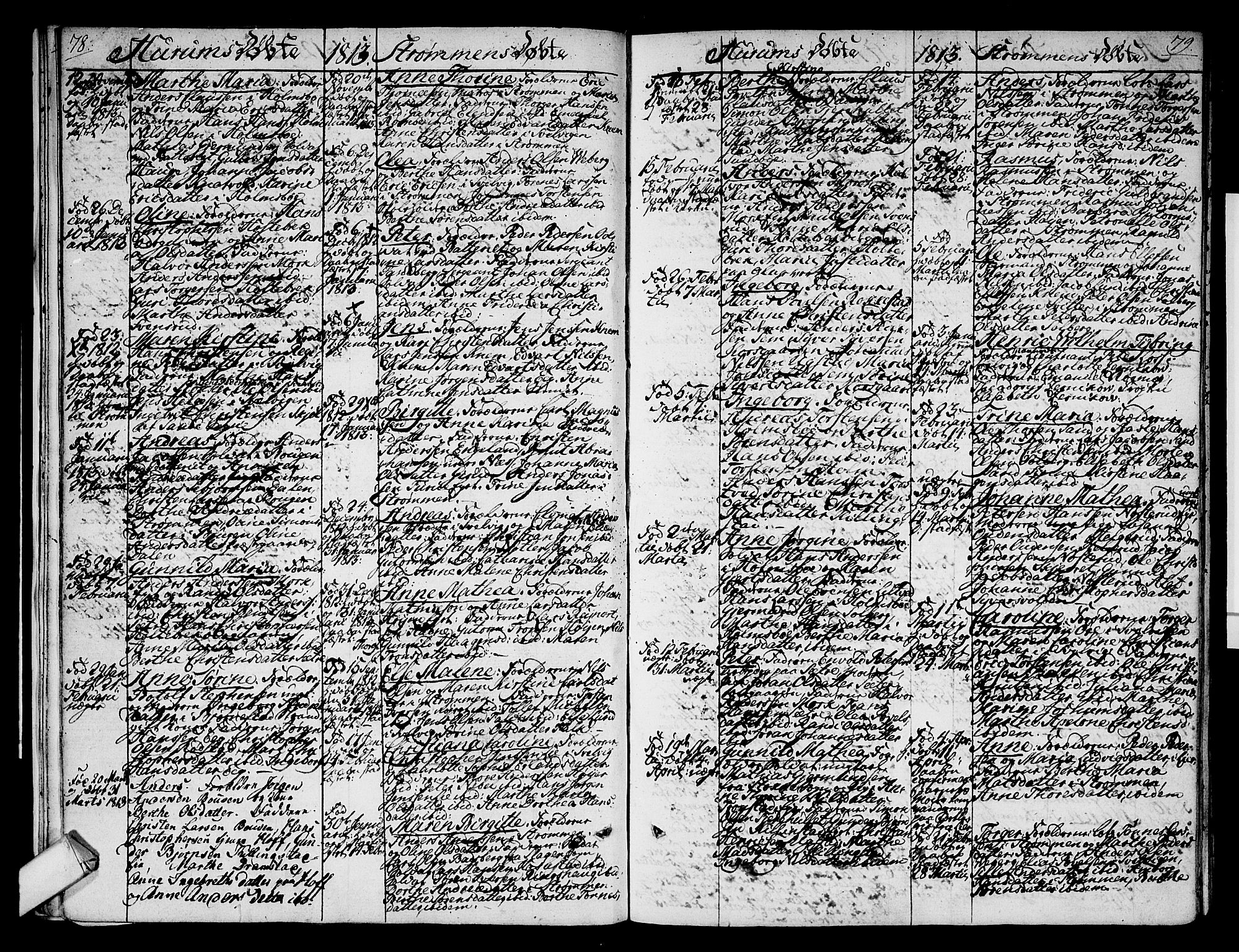 Hurum kirkebøker, AV/SAKO-A-229/F/Fa/L0008: Ministerialbok nr. 8, 1810-1815, s. 78-79