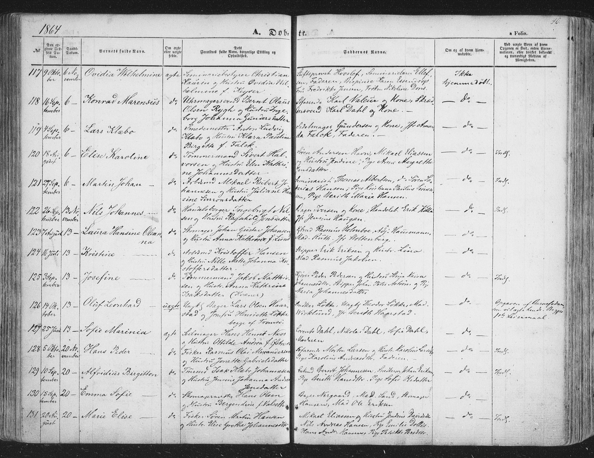 Tromsø sokneprestkontor/stiftsprosti/domprosti, AV/SATØ-S-1343/G/Ga/L0011kirke: Ministerialbok nr. 11, 1856-1865, s. 90