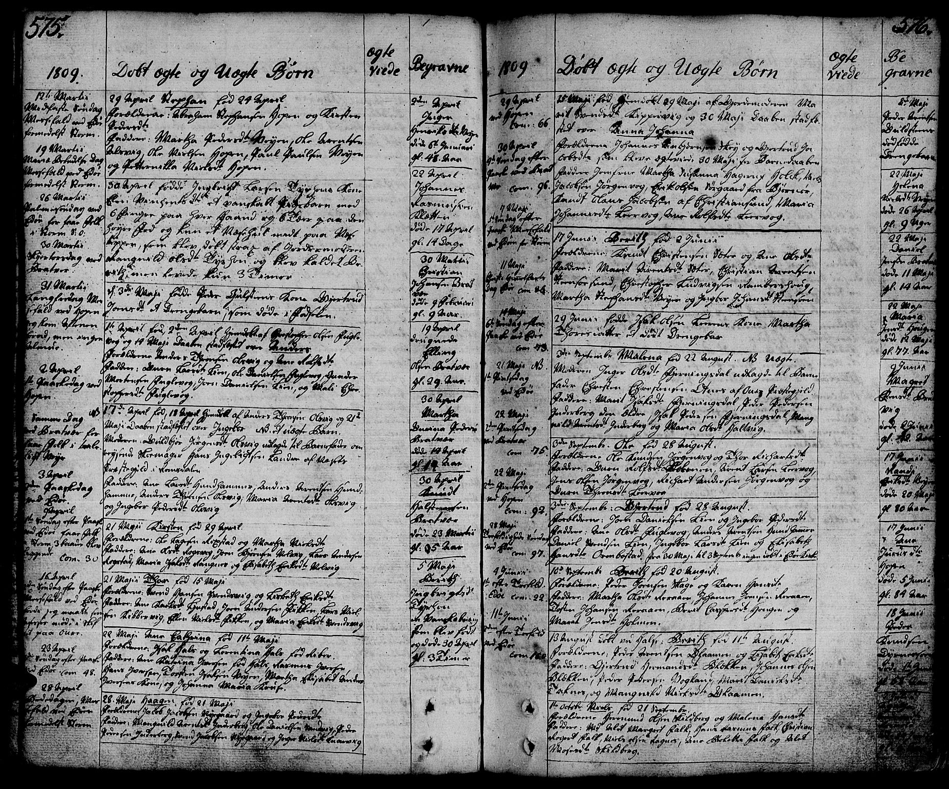 Ministerialprotokoller, klokkerbøker og fødselsregistre - Møre og Romsdal, AV/SAT-A-1454/581/L0932: Ministerialbok nr. 581A02, 1767-1823, s. 575-576