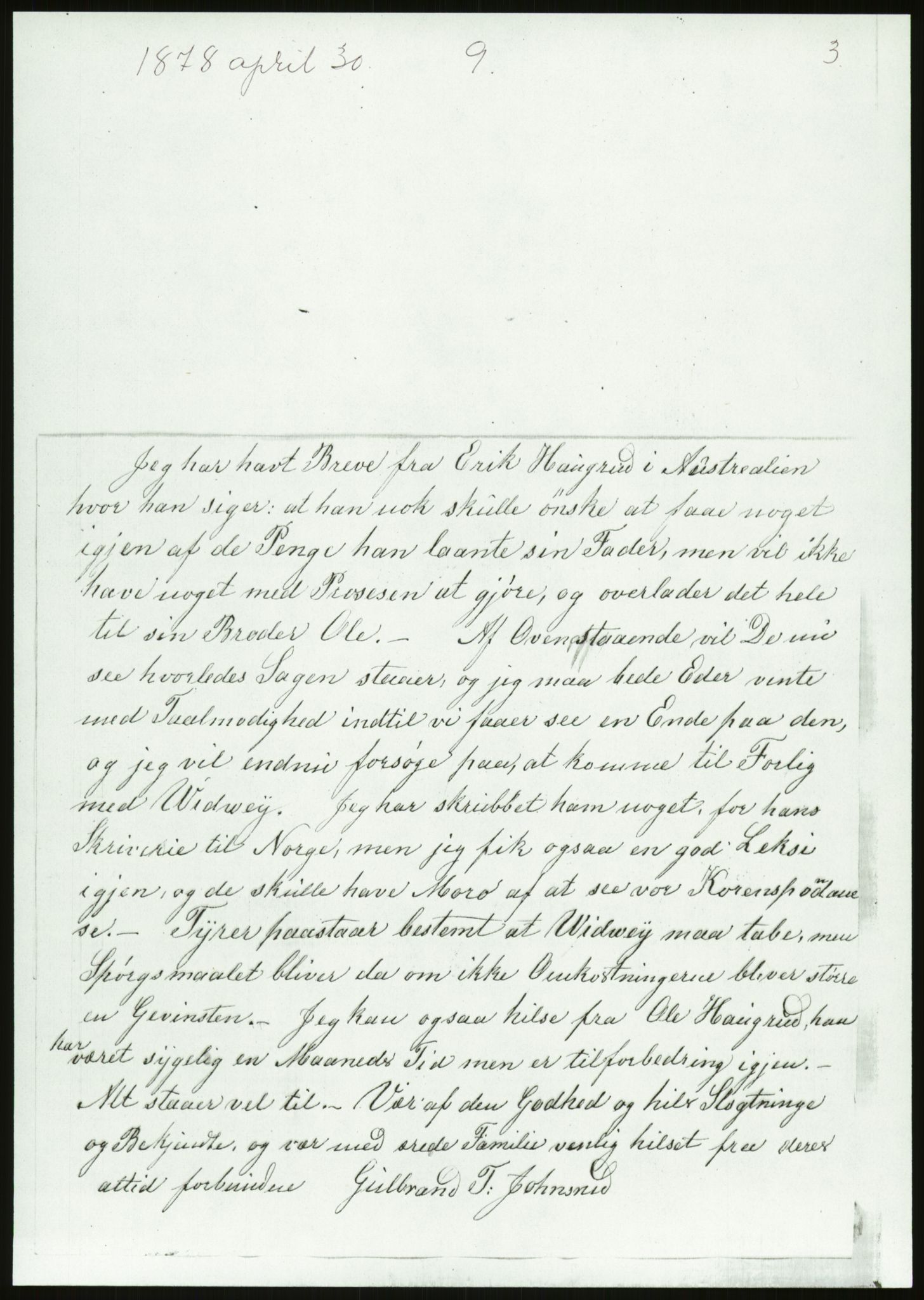 Samlinger til kildeutgivelse, Amerikabrevene, AV/RA-EA-4057/F/L0018: Innlån fra Buskerud: Elsrud, 1838-1914, s. 835