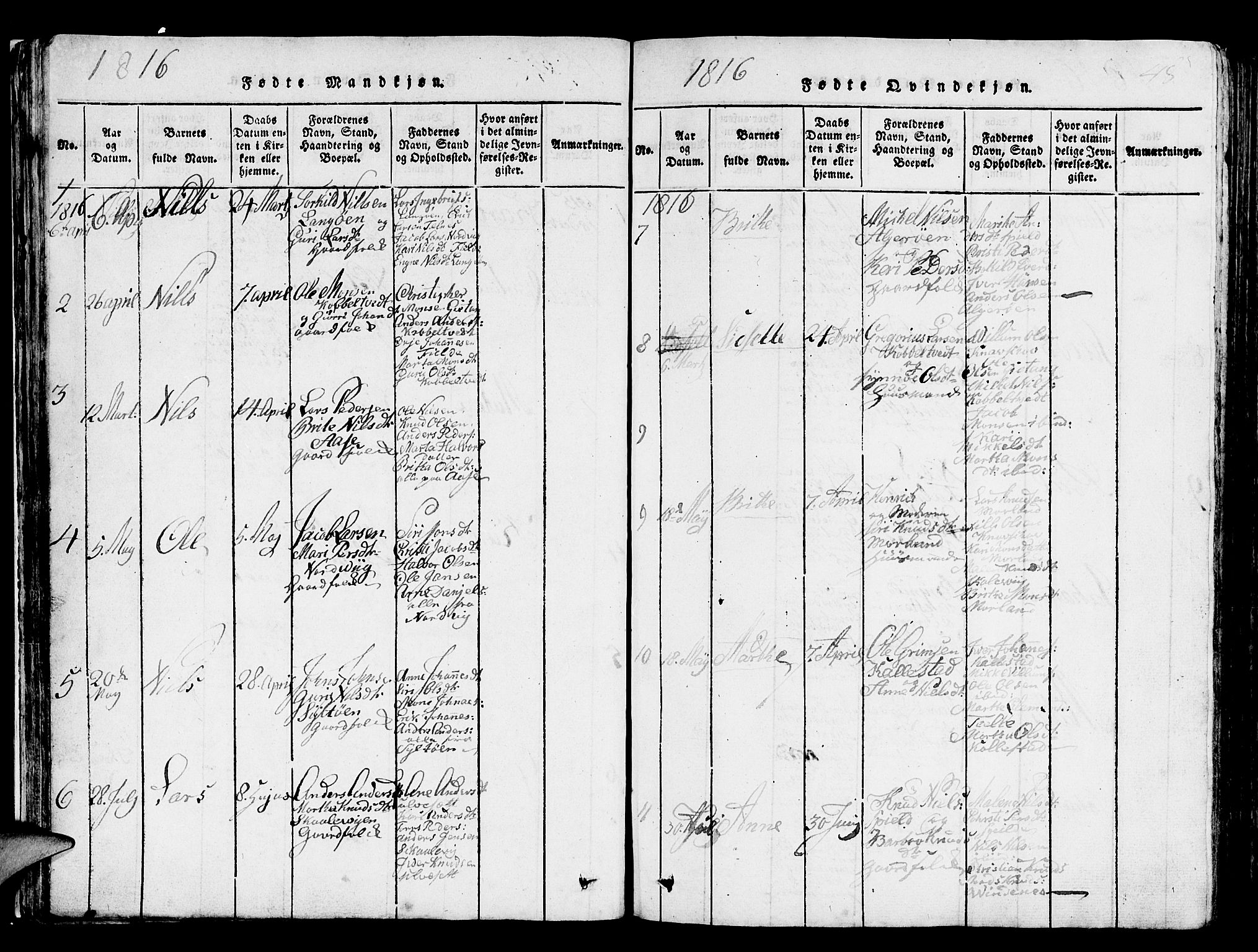 Askøy Sokneprestembete, AV/SAB-A-74101/H/Ha/Hab/Haba/L0002: Klokkerbok nr. A 2, 1815-1846, s. 48