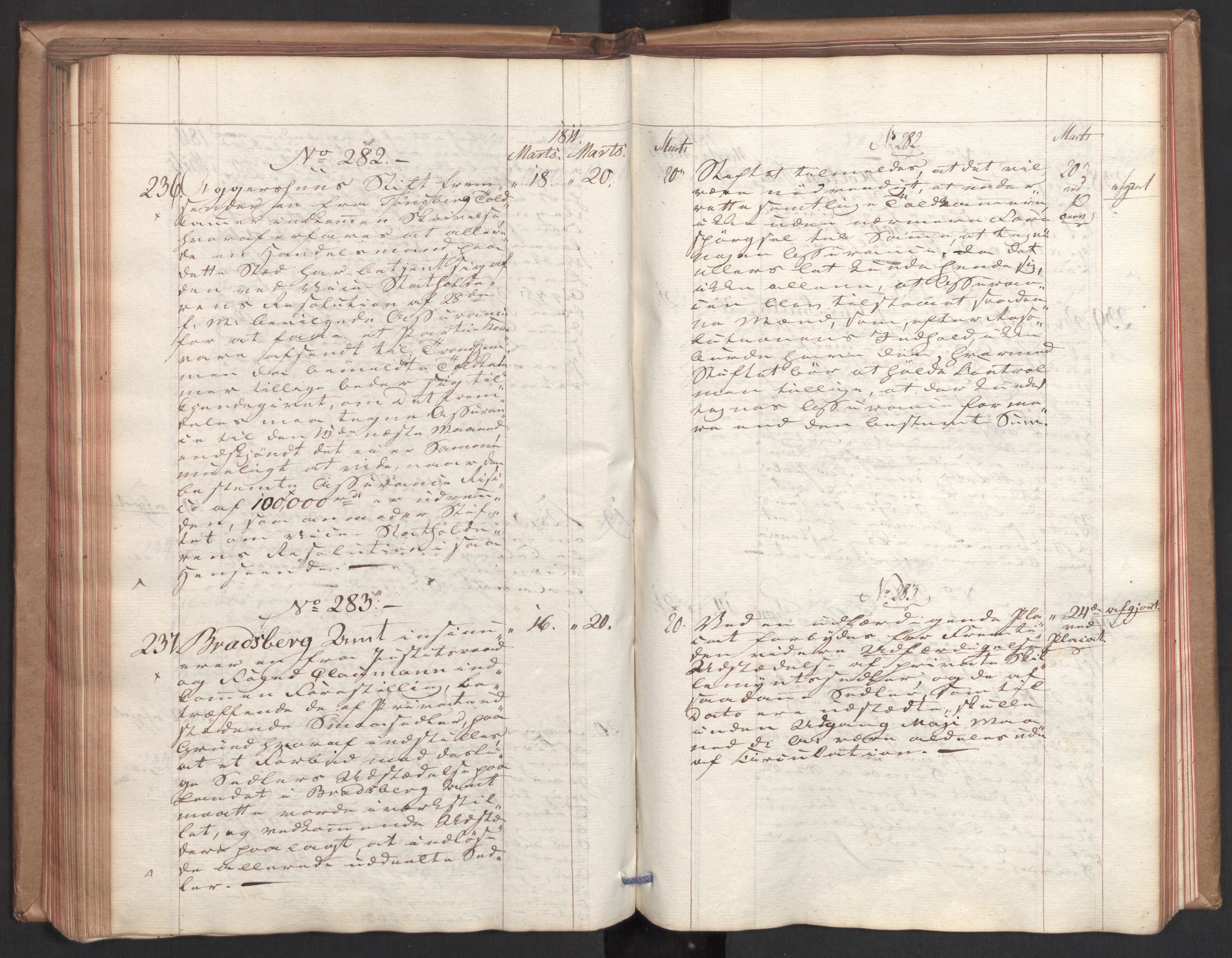 Stattholderembetet 1810-1814, 2. kontor (Kontor B), AV/RA-EA-5432/Ab/L0001: Referatprotokoll,  j.nr. 1-290,  l.nr. 1-347, 1810-1811