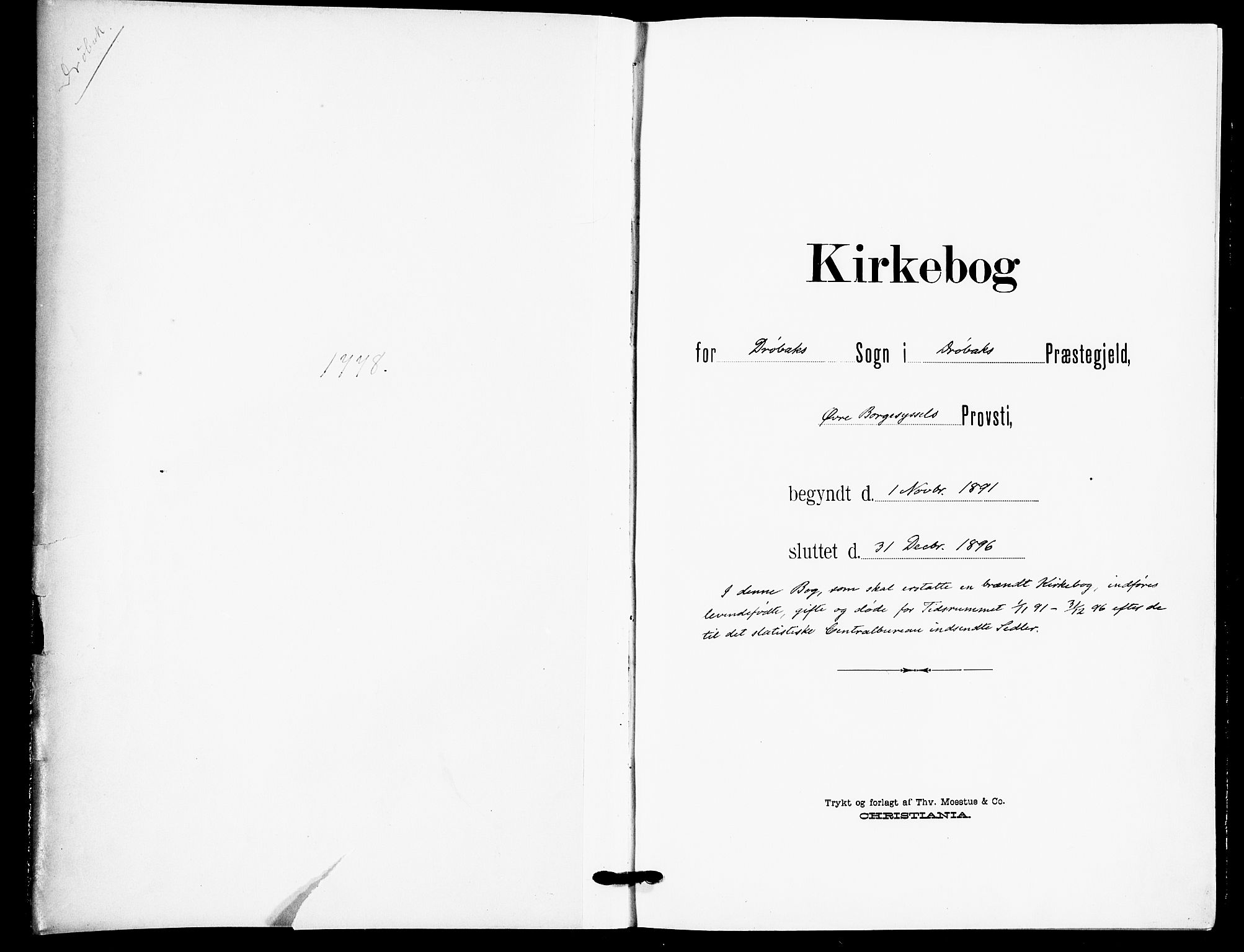 Drøbak prestekontor Kirkebøker, SAO/A-10142a/F/Fb/L0002: Ministerialbok nr. II 2, 1891-1896