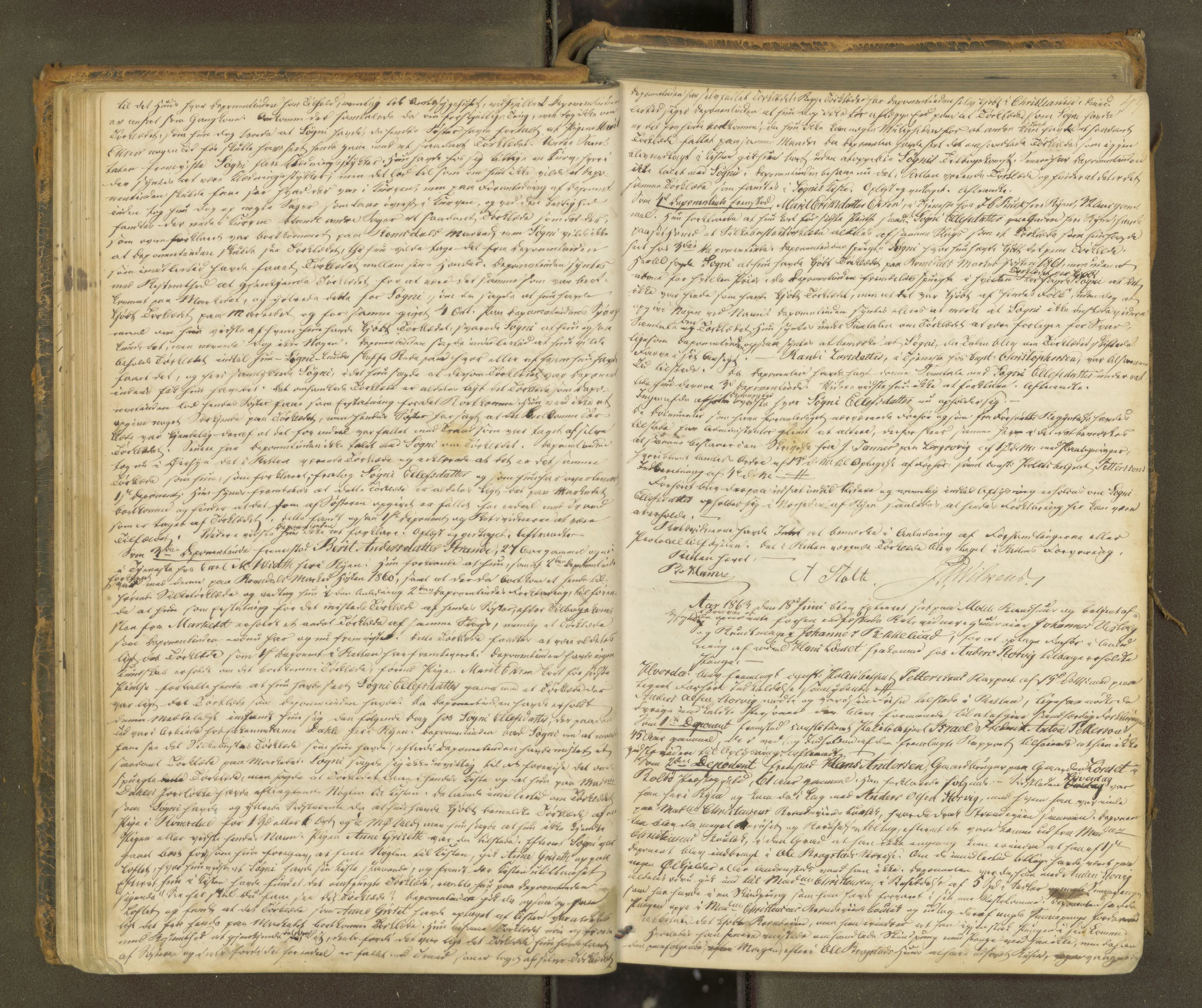 Molde byfogd, AV/SAT-A-0025/1/1A/L0010: Justisprotokoll, 1863-1869, s. 42b-43a