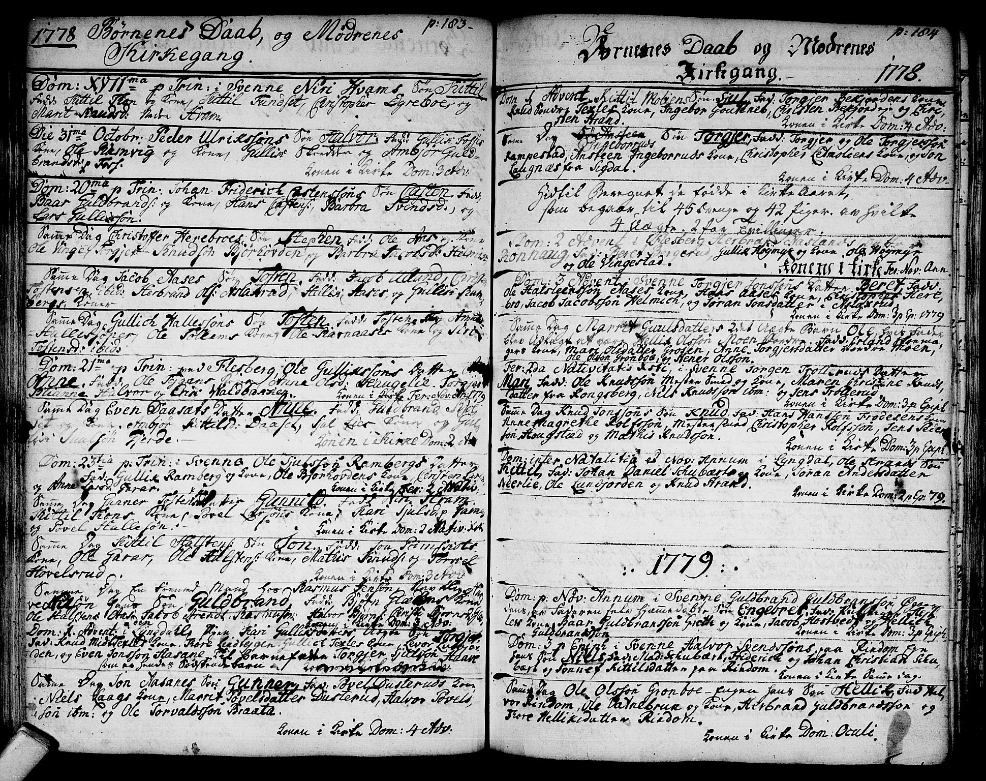 Flesberg kirkebøker, SAKO/A-18/F/Fa/L0003: Ministerialbok nr. I 3, 1748-1790, s. 183-184