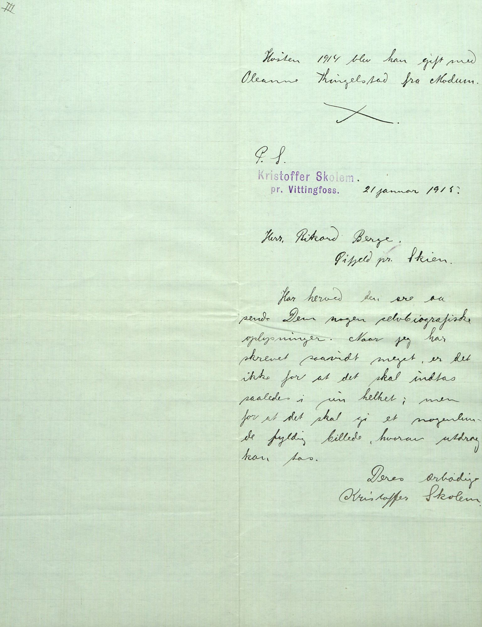 Rikard Berge, TEMU/TGM-A-1003/F/L0008/0033: 300-340 / 332 Biografiar, 1915, s. 7
