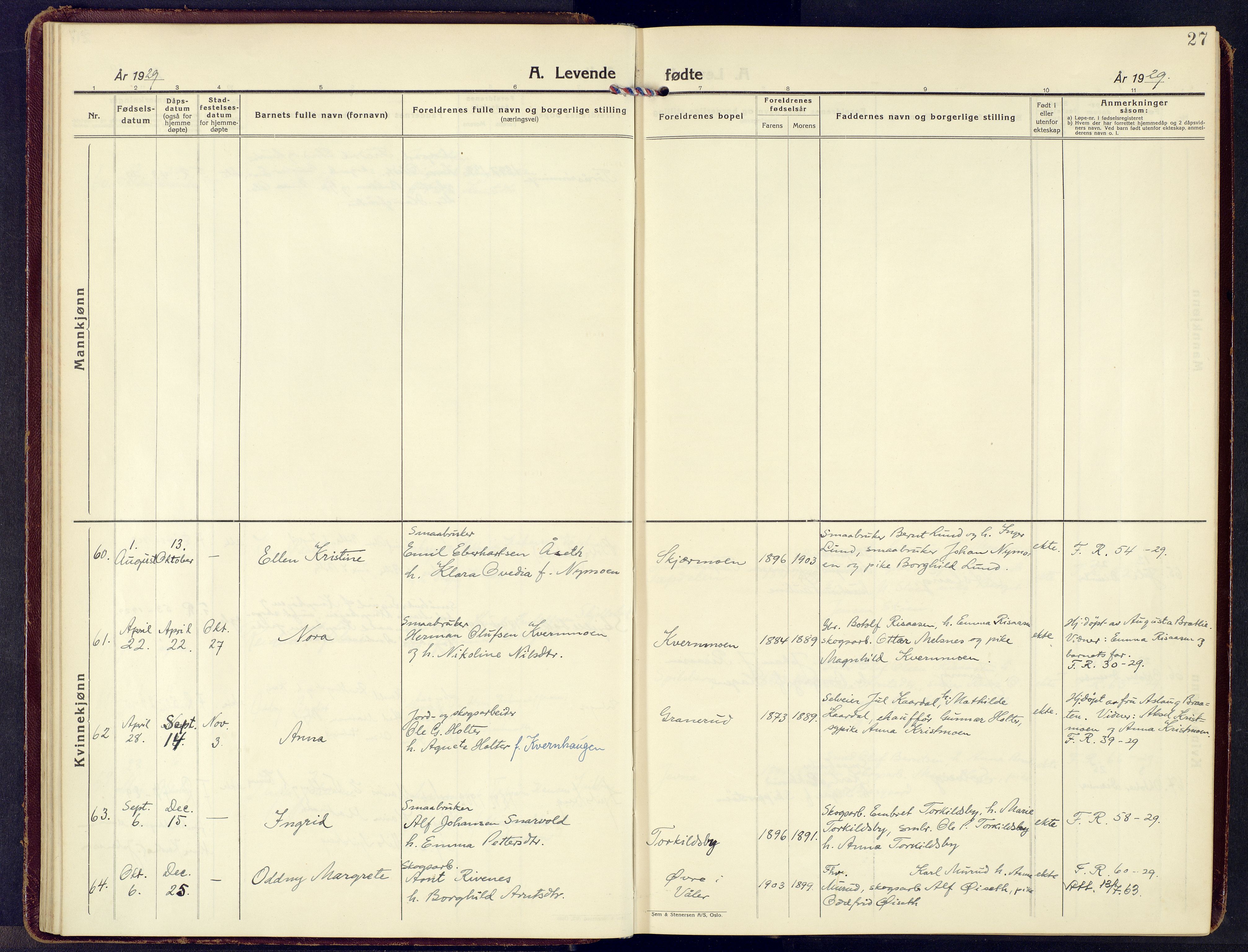 Våler prestekontor, Hedmark, AV/SAH-PREST-040/H/Ha/Haa/L0010: Ministerialbok nr. 10, 1928-1946, s. 27