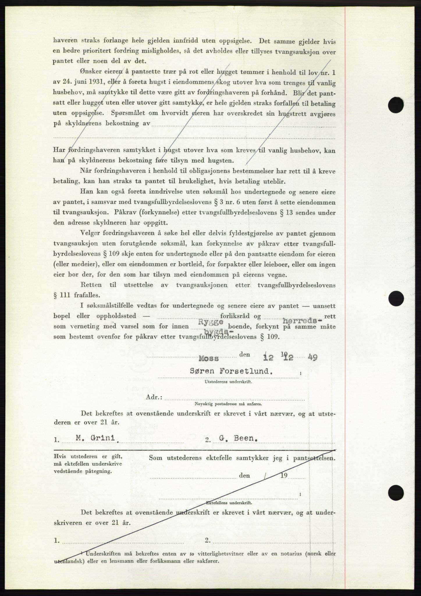 Moss sorenskriveri, SAO/A-10168: Pantebok nr. B23, 1949-1950, Dagboknr: 4074/1949