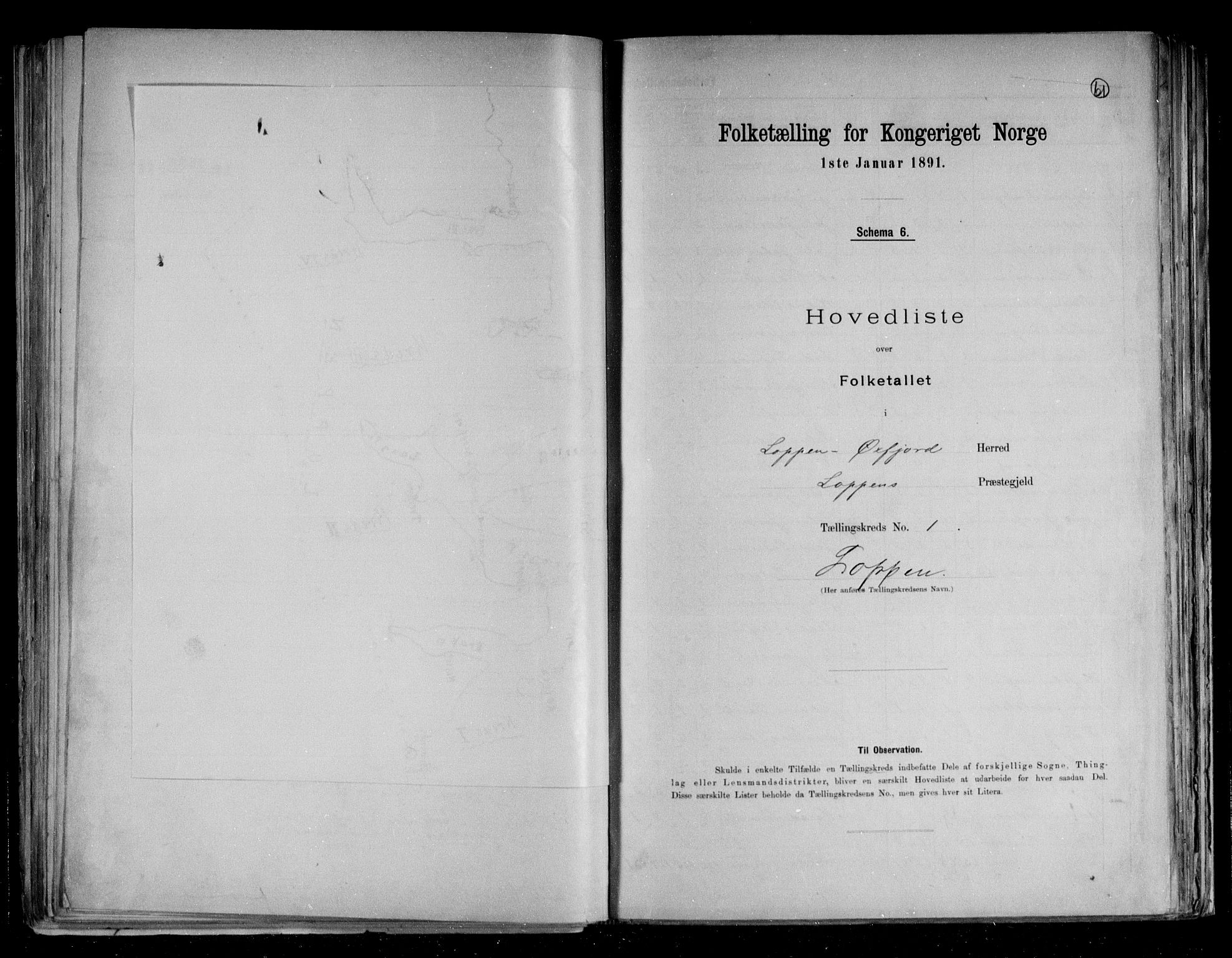 RA, Folketelling 1891 for 2014 Loppa herred, 1891, s. 5