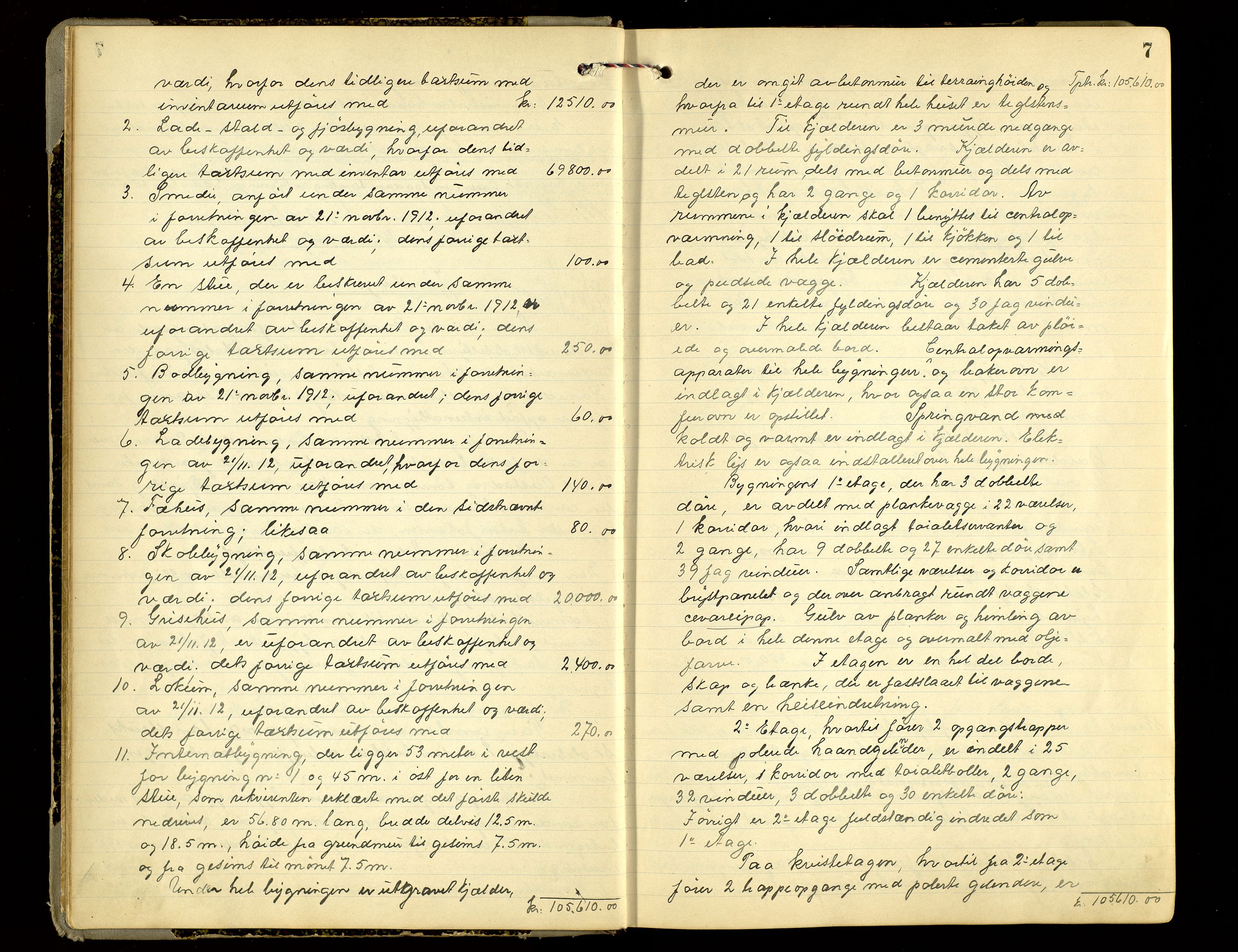 Norges Brannkasse, Romedal, AV/SAH-NBRANR-008/F/L0002: Branntakstprotokoll, 1911-1947, s. 6b-7a