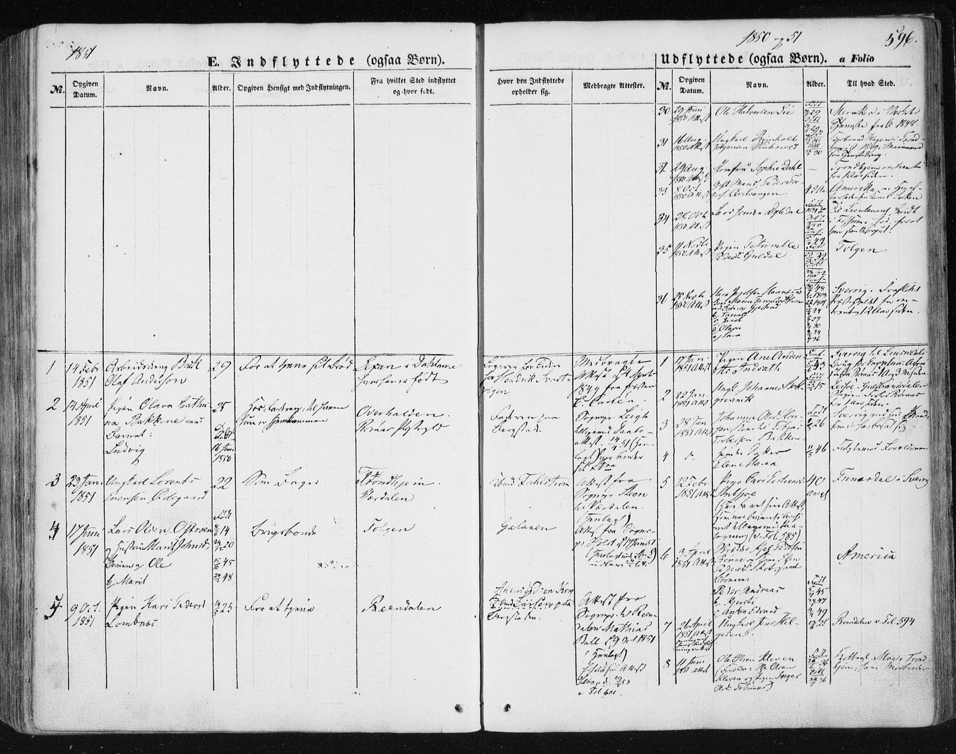 Ministerialprotokoller, klokkerbøker og fødselsregistre - Sør-Trøndelag, AV/SAT-A-1456/681/L0931: Ministerialbok nr. 681A09, 1845-1859, s. 596