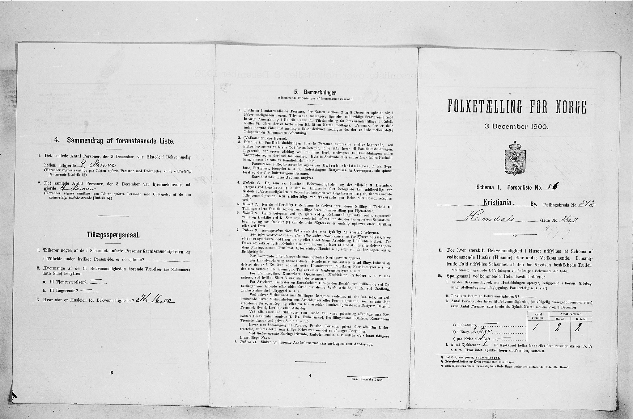SAO, Folketelling 1900 for 0301 Kristiania kjøpstad, 1900, s. 34618