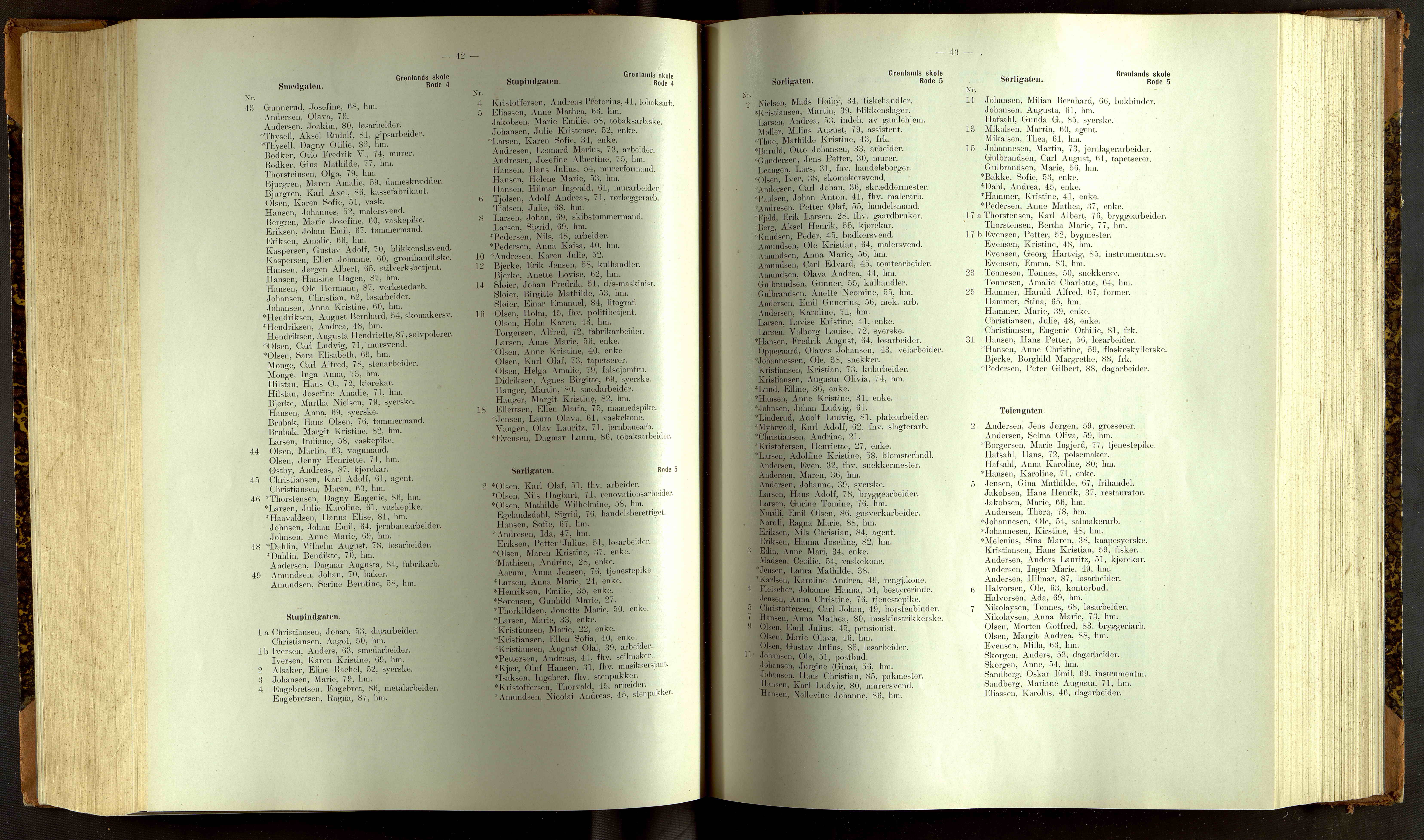 Folkeregisteret ( Valgstyret ), OBA/A-20059, 1913, s. 5042-5043
