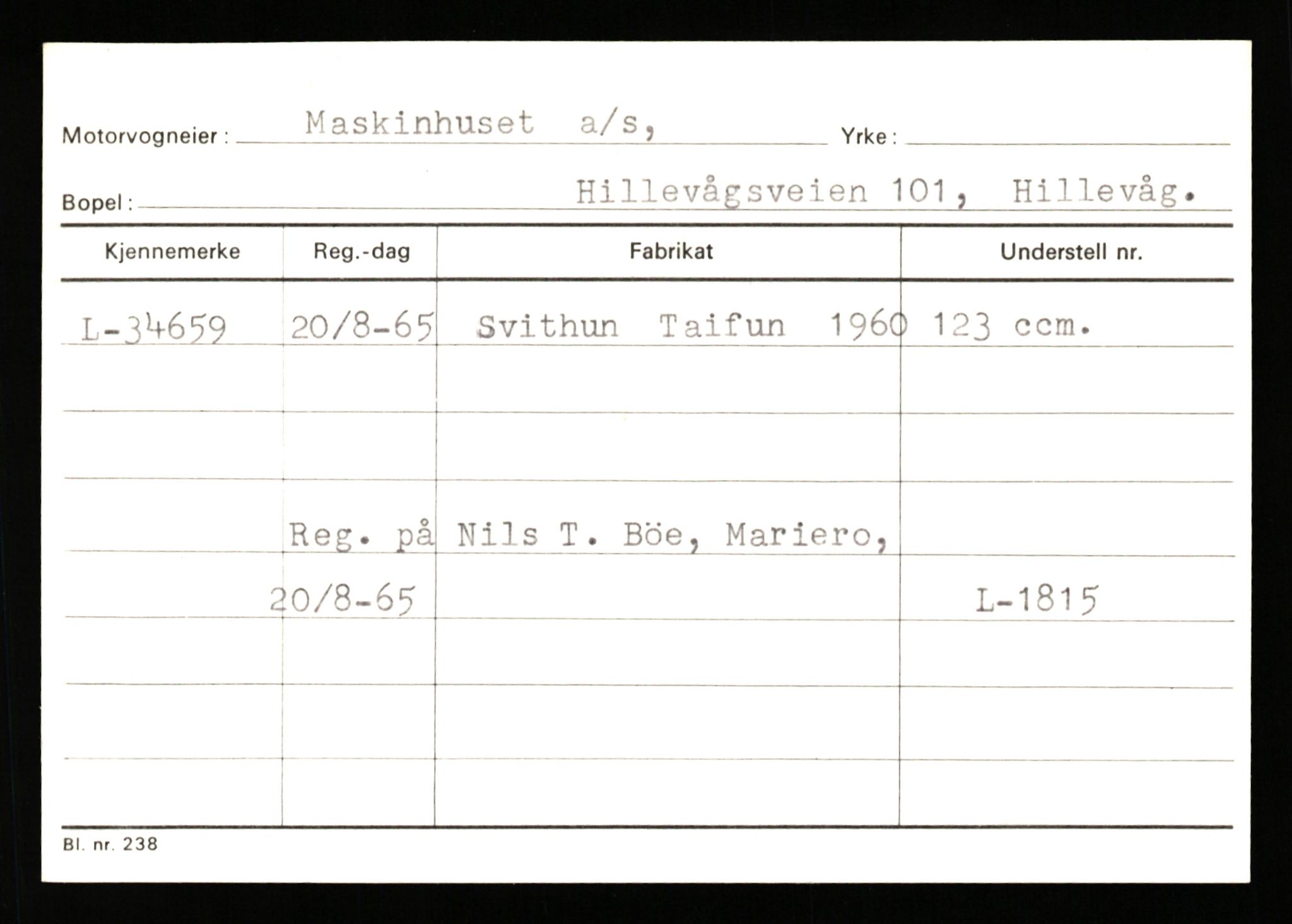 Stavanger trafikkstasjon, AV/SAST-A-101942/0/G/L0006: Registreringsnummer: 34250 - 49007, 1930-1971, s. 125